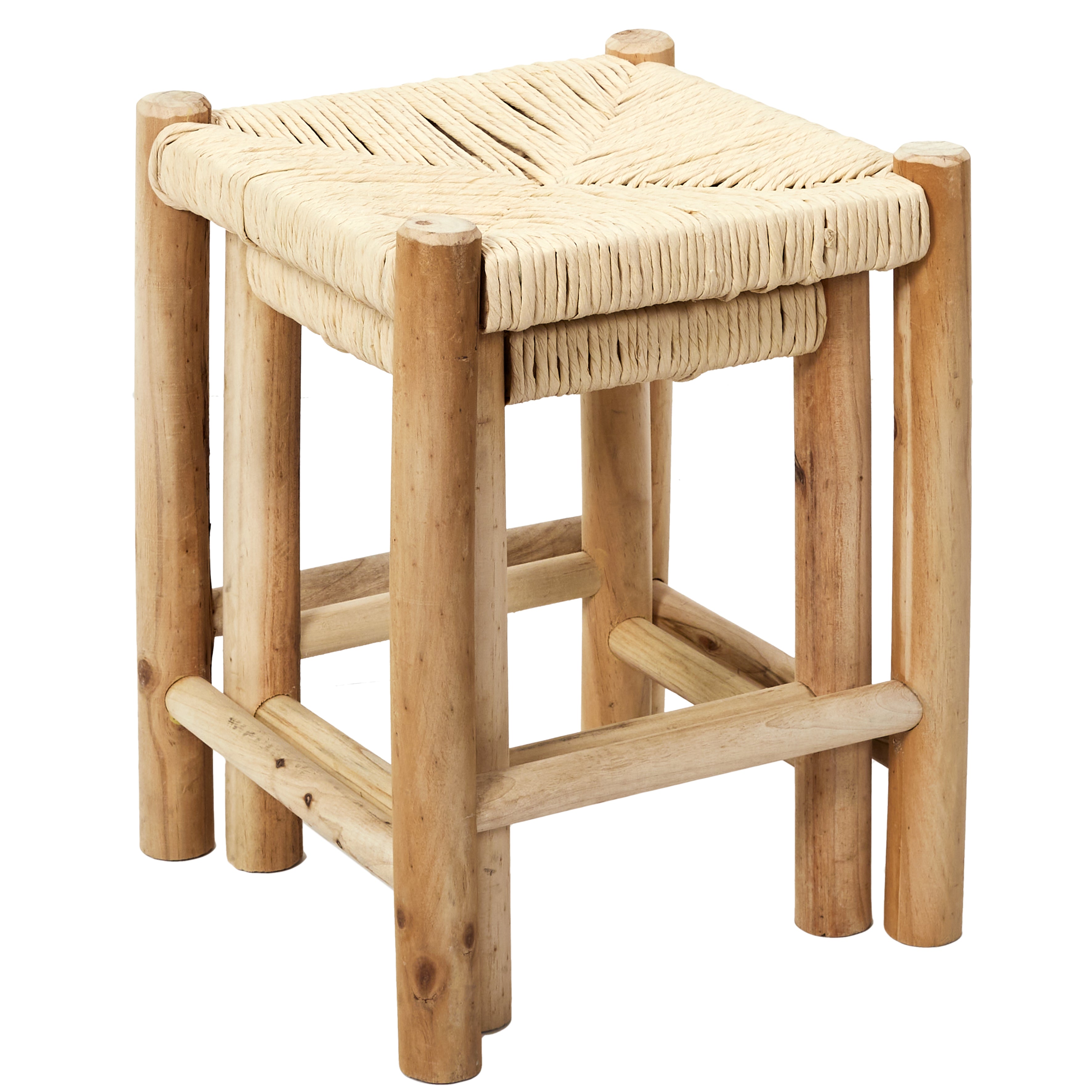 TABOURET GIGOGNES X2 BOIS HAMRAM