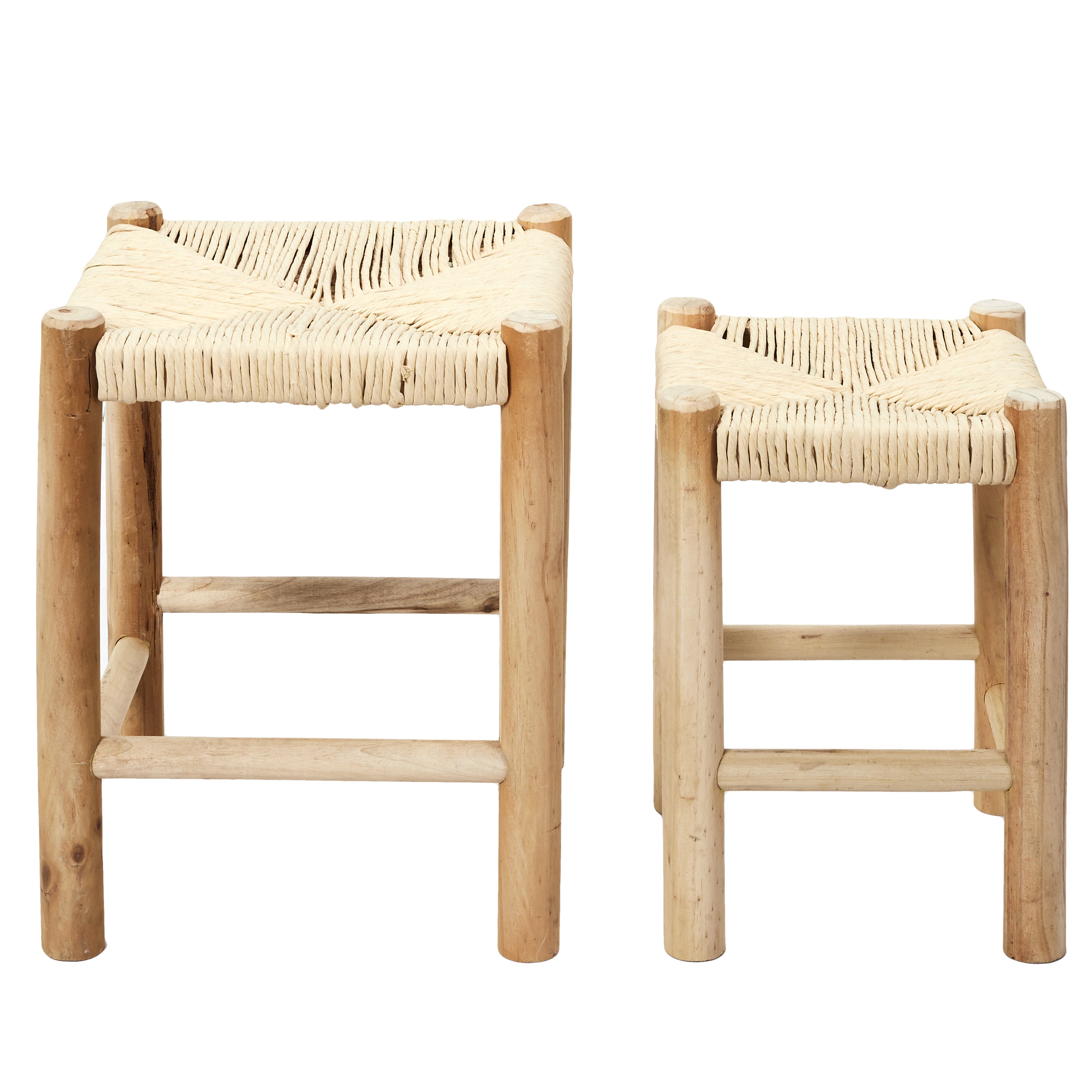 TABOURET GIGOGNES X2 BOIS HAMRAM