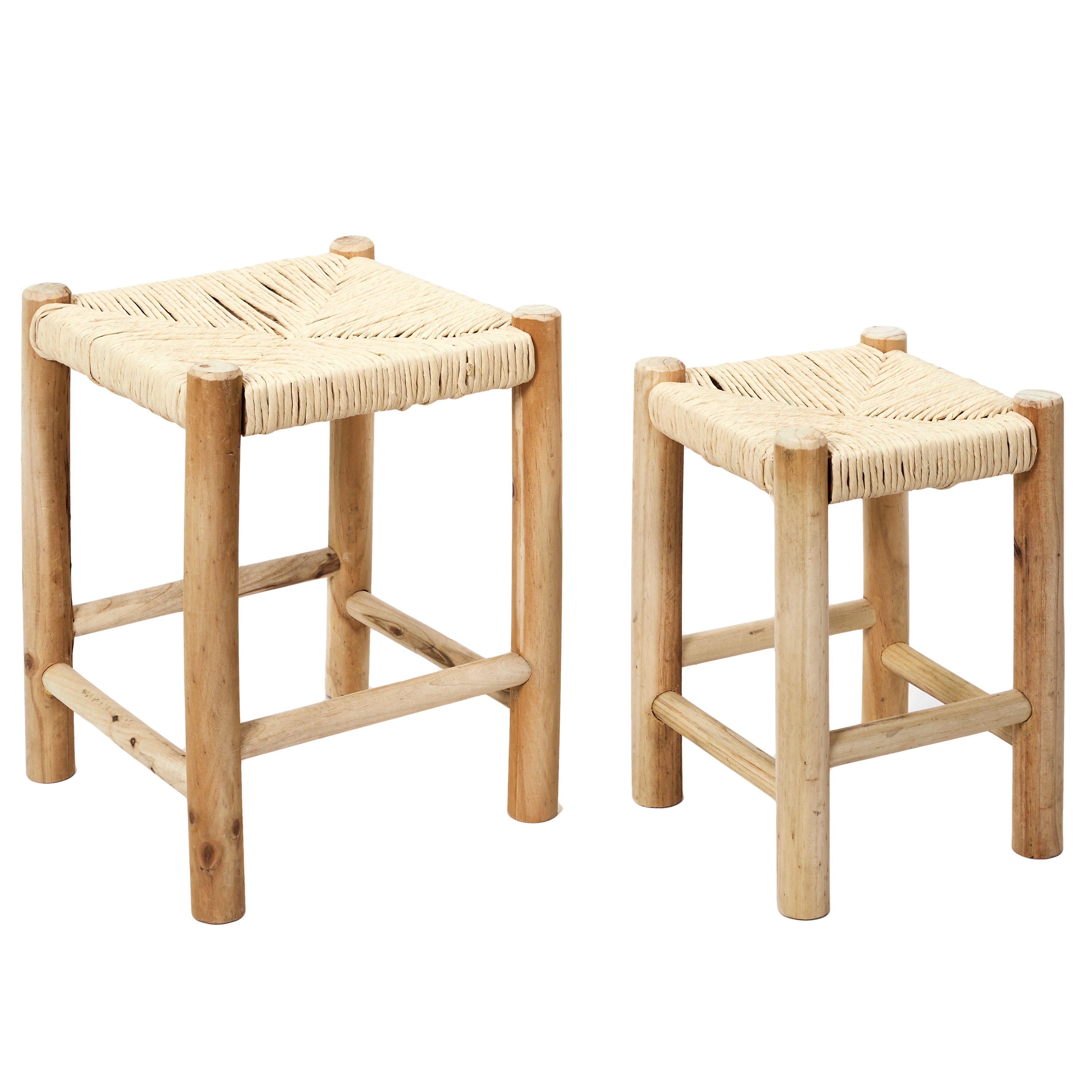 TABOURET GIGOGNES X2 BOIS HAMRAM