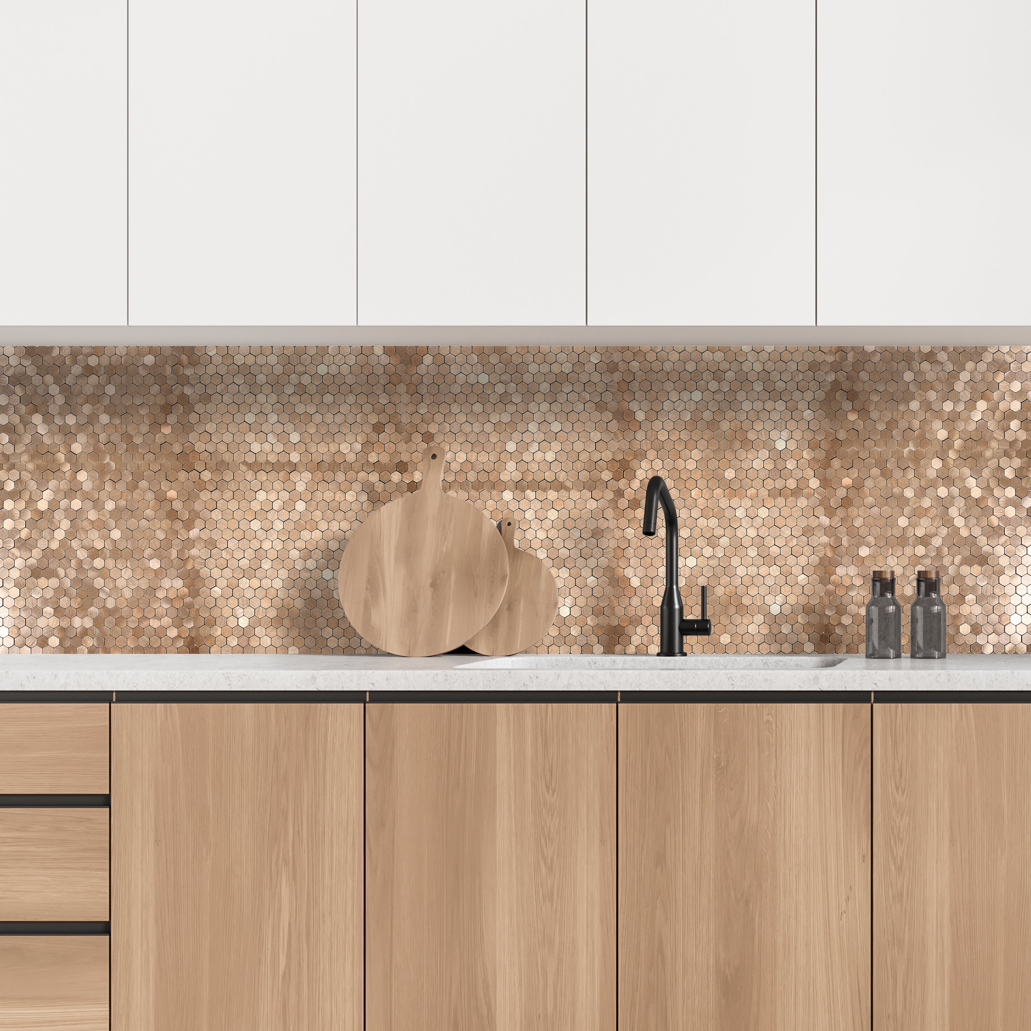 CREDENCE ADHESIVE RIGIDE MOSAÏQUE BRONZE