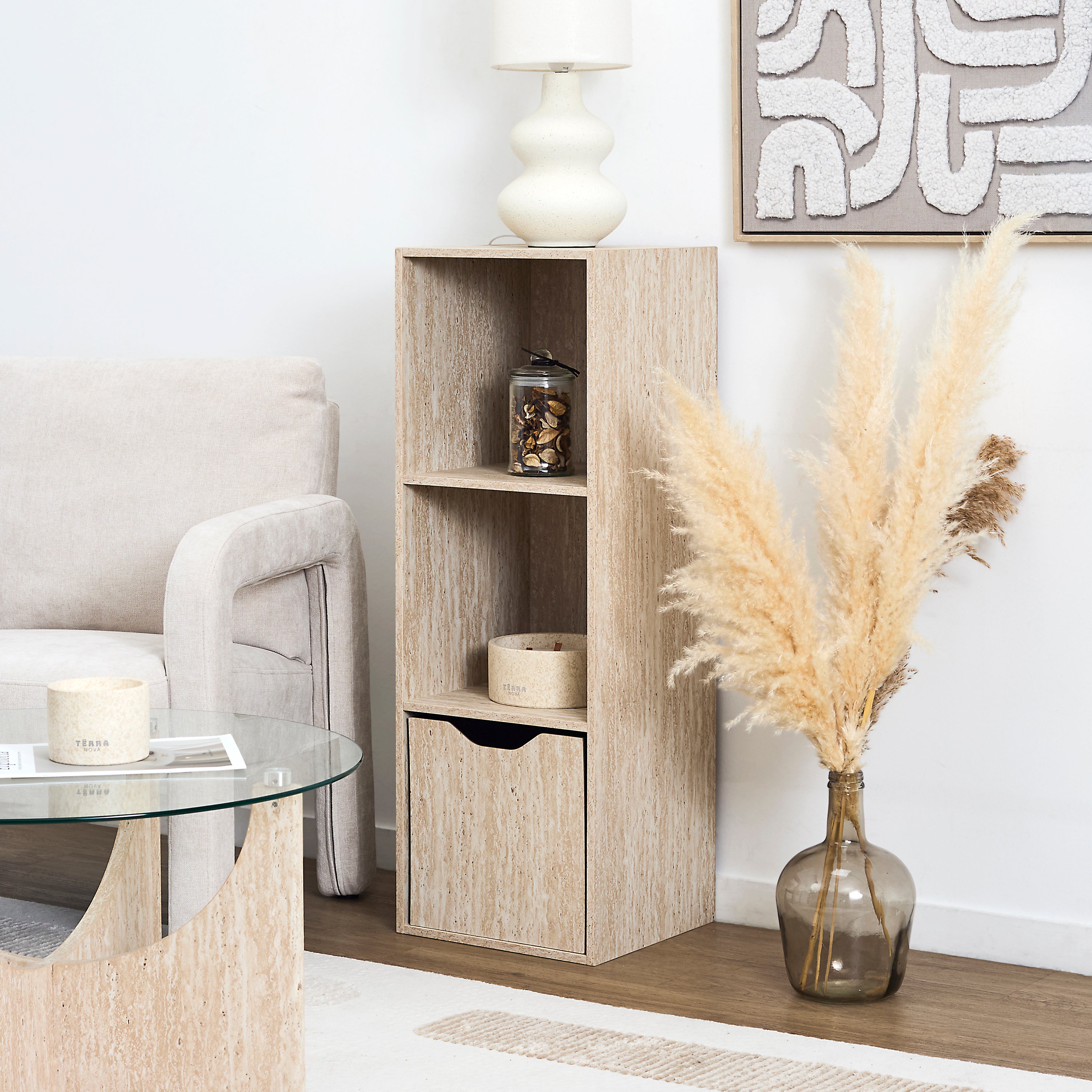 RANGEMENT MODULABLE 3 CASES PIETRA