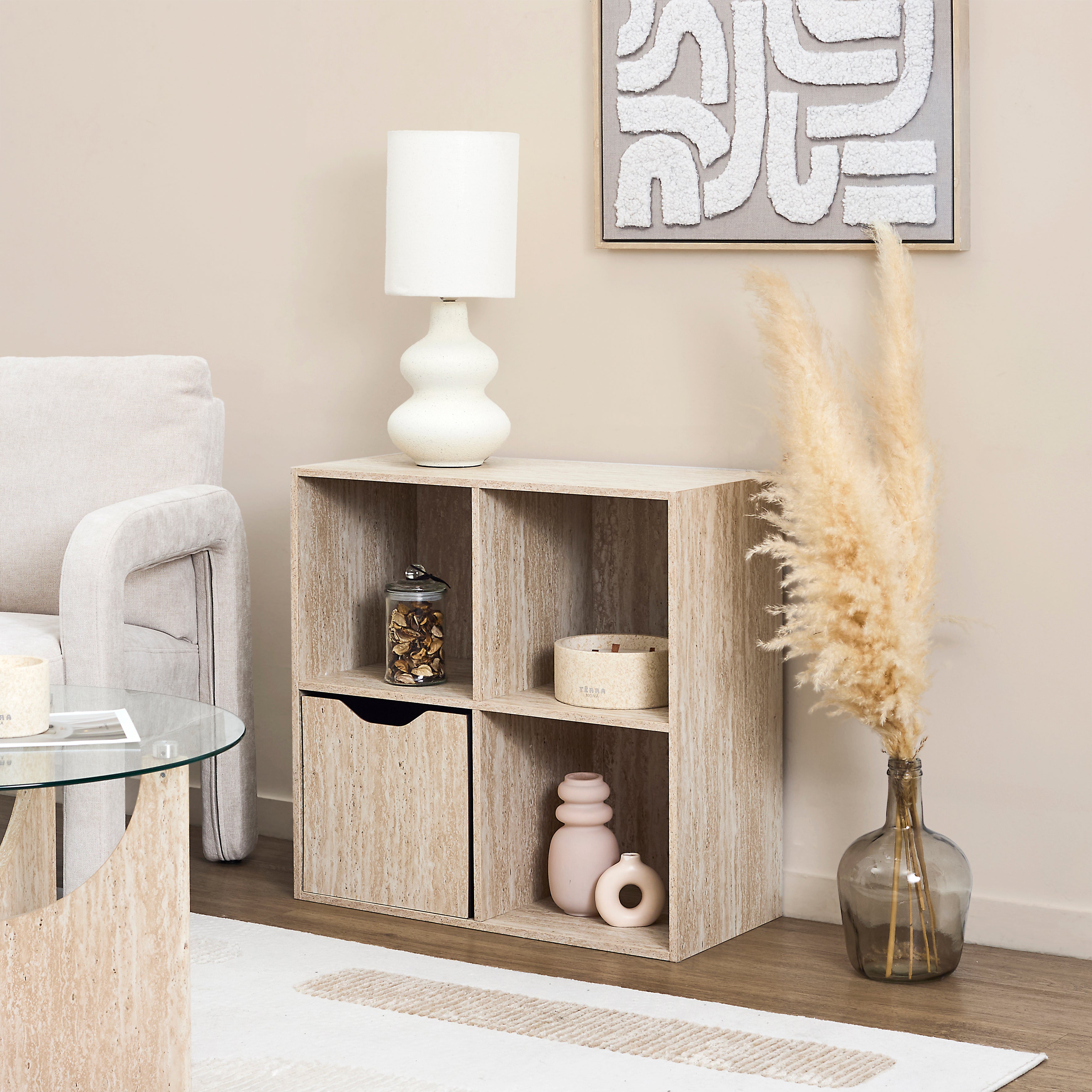 RANGEMENT MODULABLE 4 CASES PIETRA