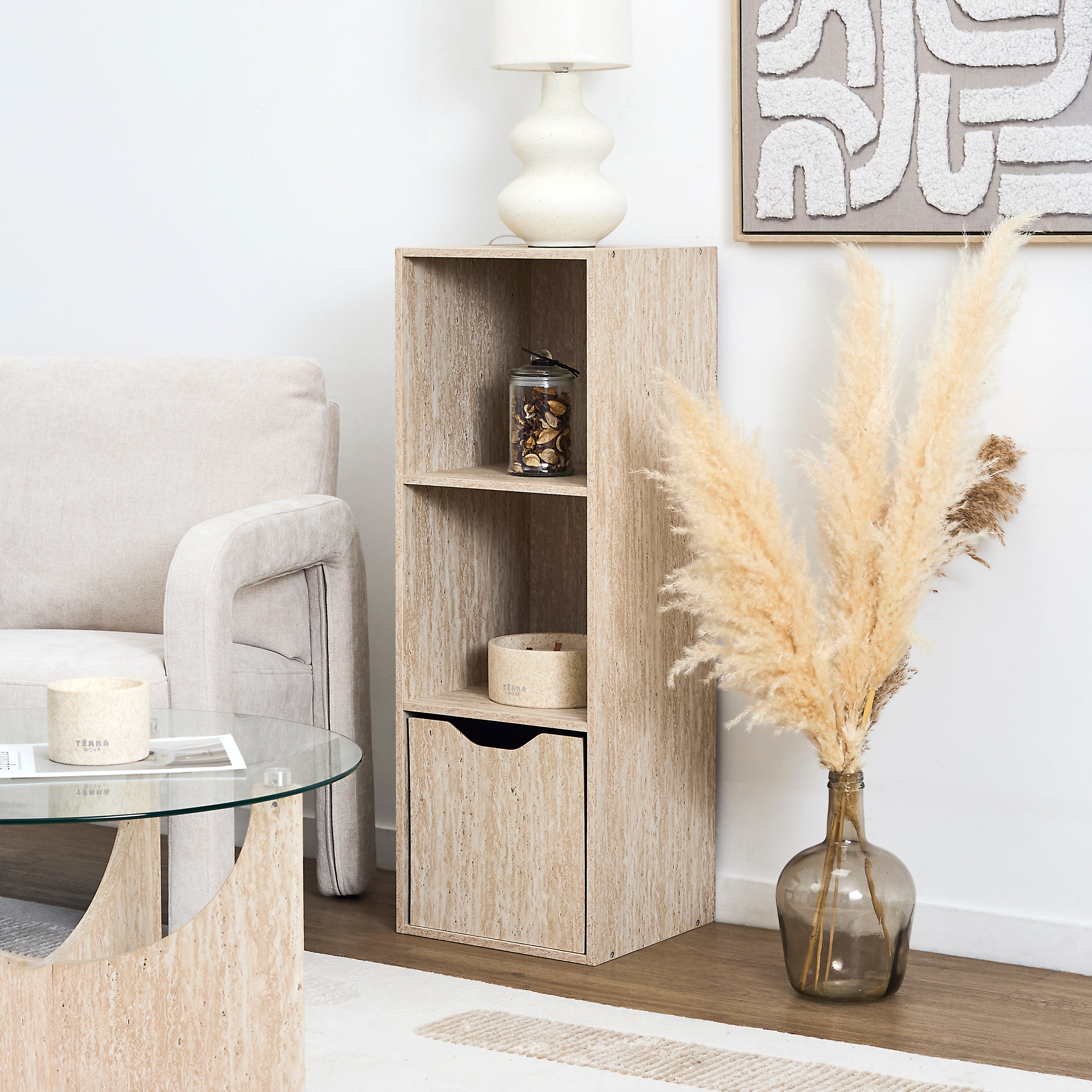 CUBE DE RANGEMENT PLIABLE PIETRA 30X30CM
