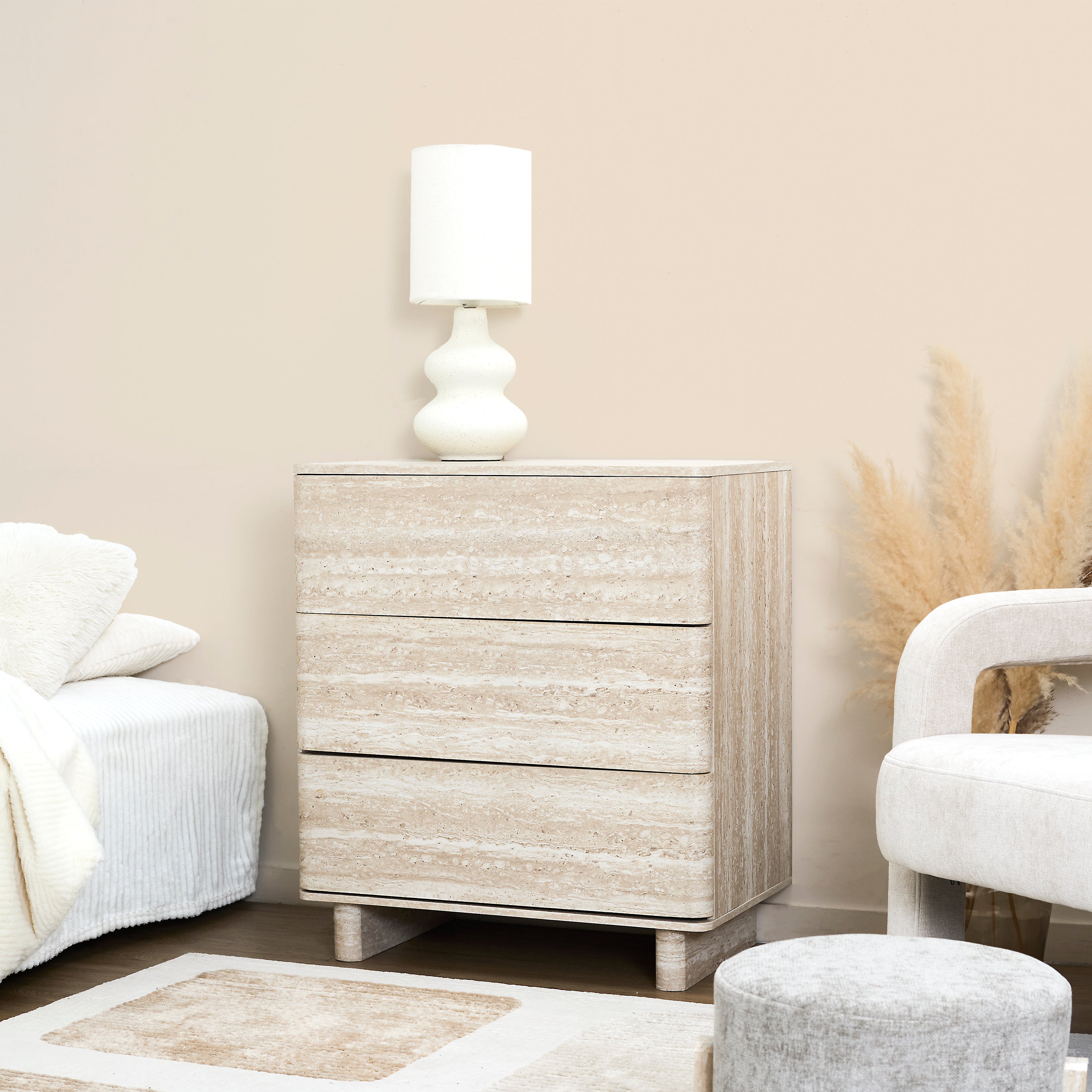 COMMODE 3 TIROIRS PIETRA