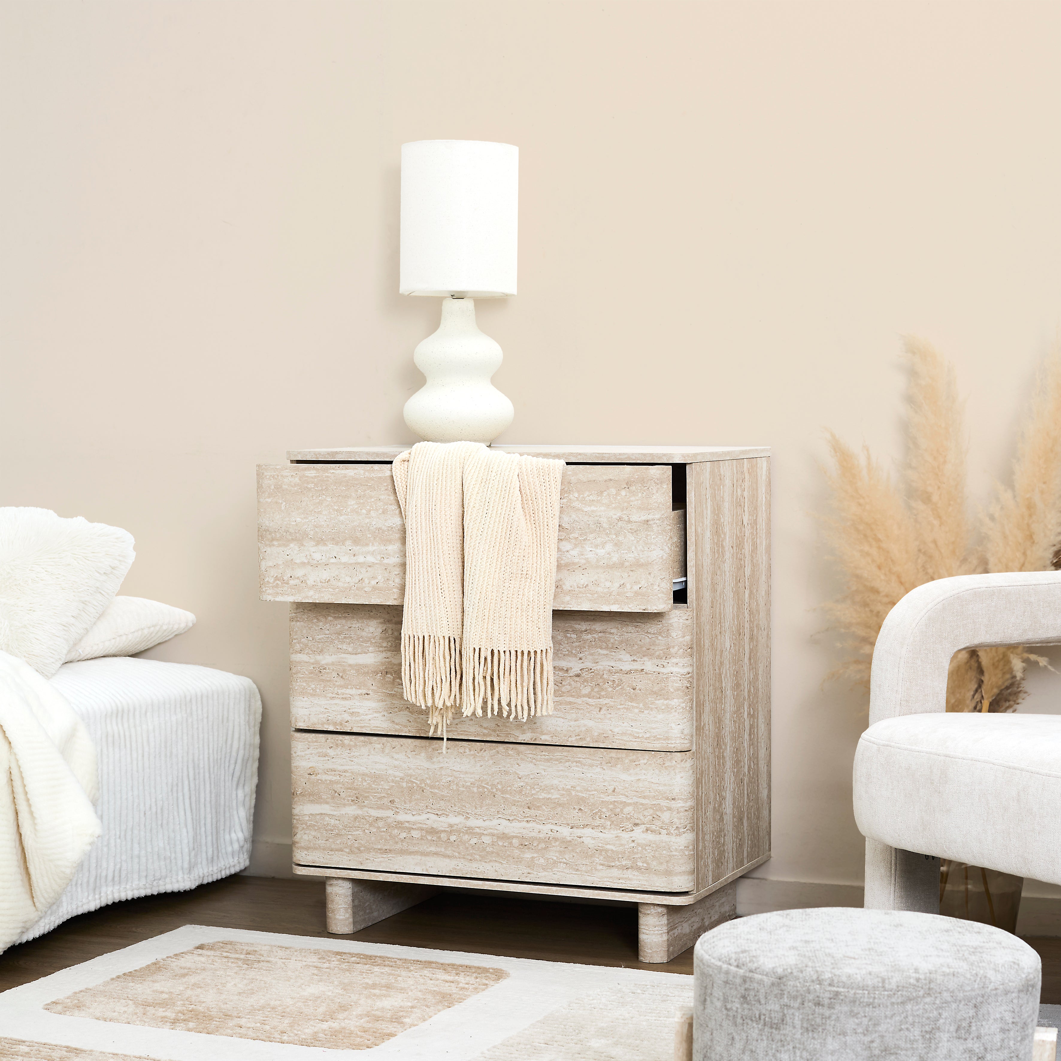 COMMODE 3 TIROIRS PIETRA