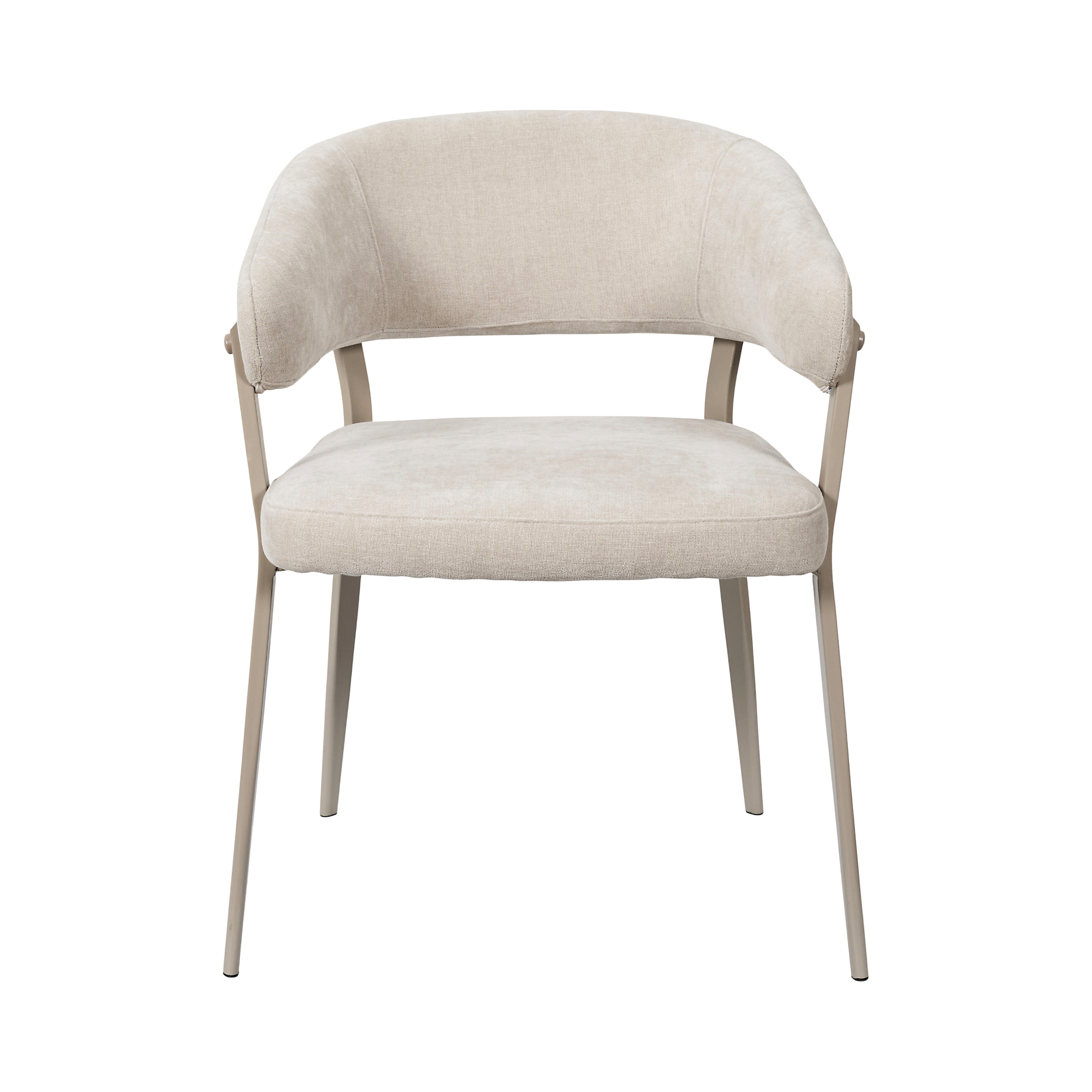 FAUTEUIL EMILIA BEIGE - LOT DE 2