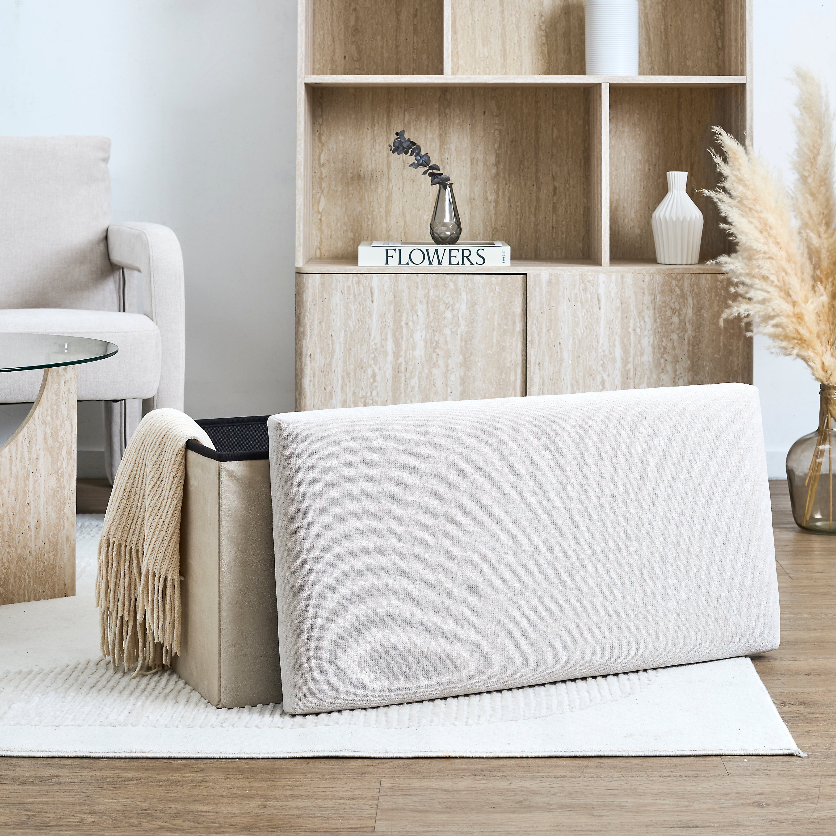 COFFRE BANC PLIABLE EMILIA BEIGE