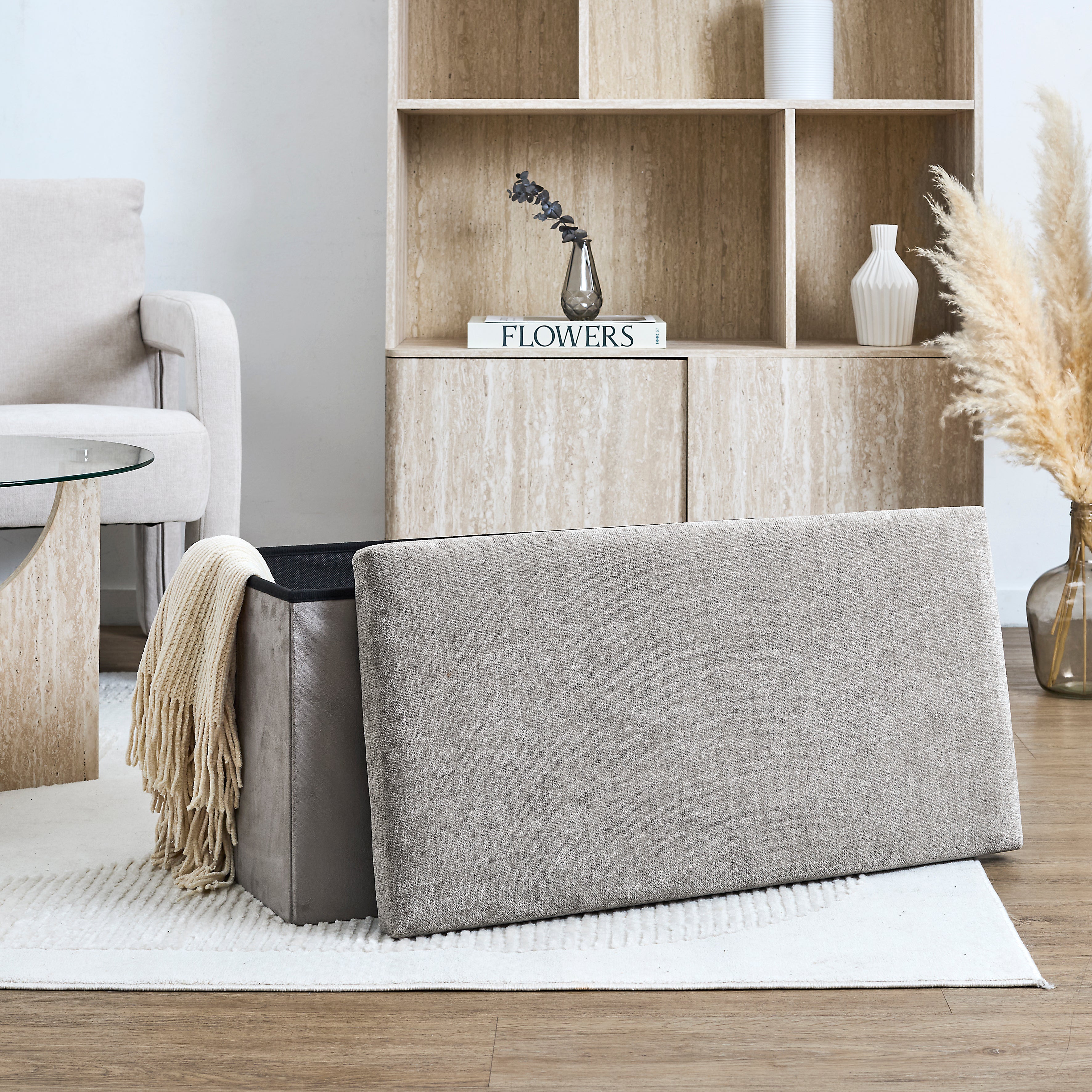 COFFRE BANC PLIABLE EMILIA TAUPE