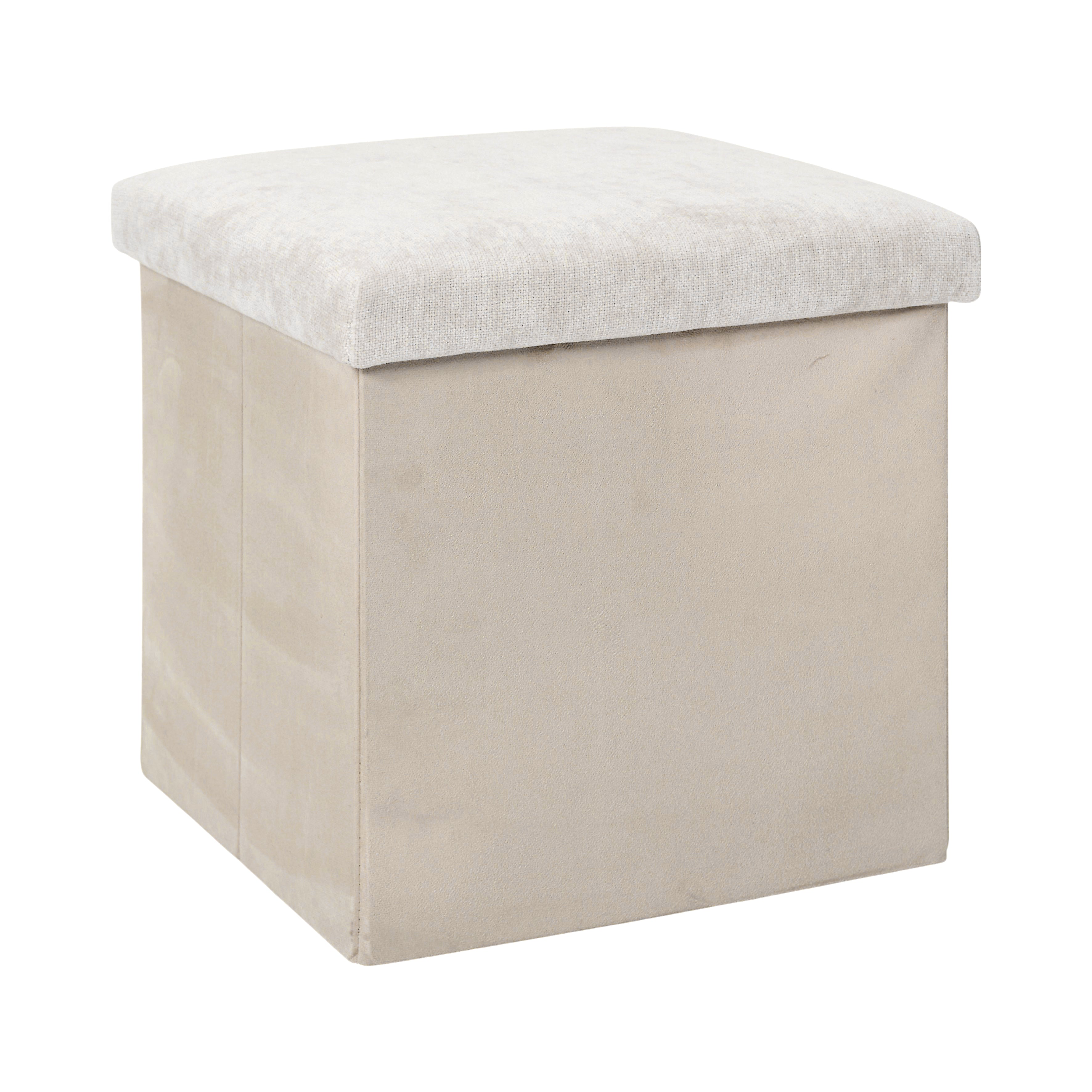 COFFRE POUF PLIABLE EMILIA BEIGE