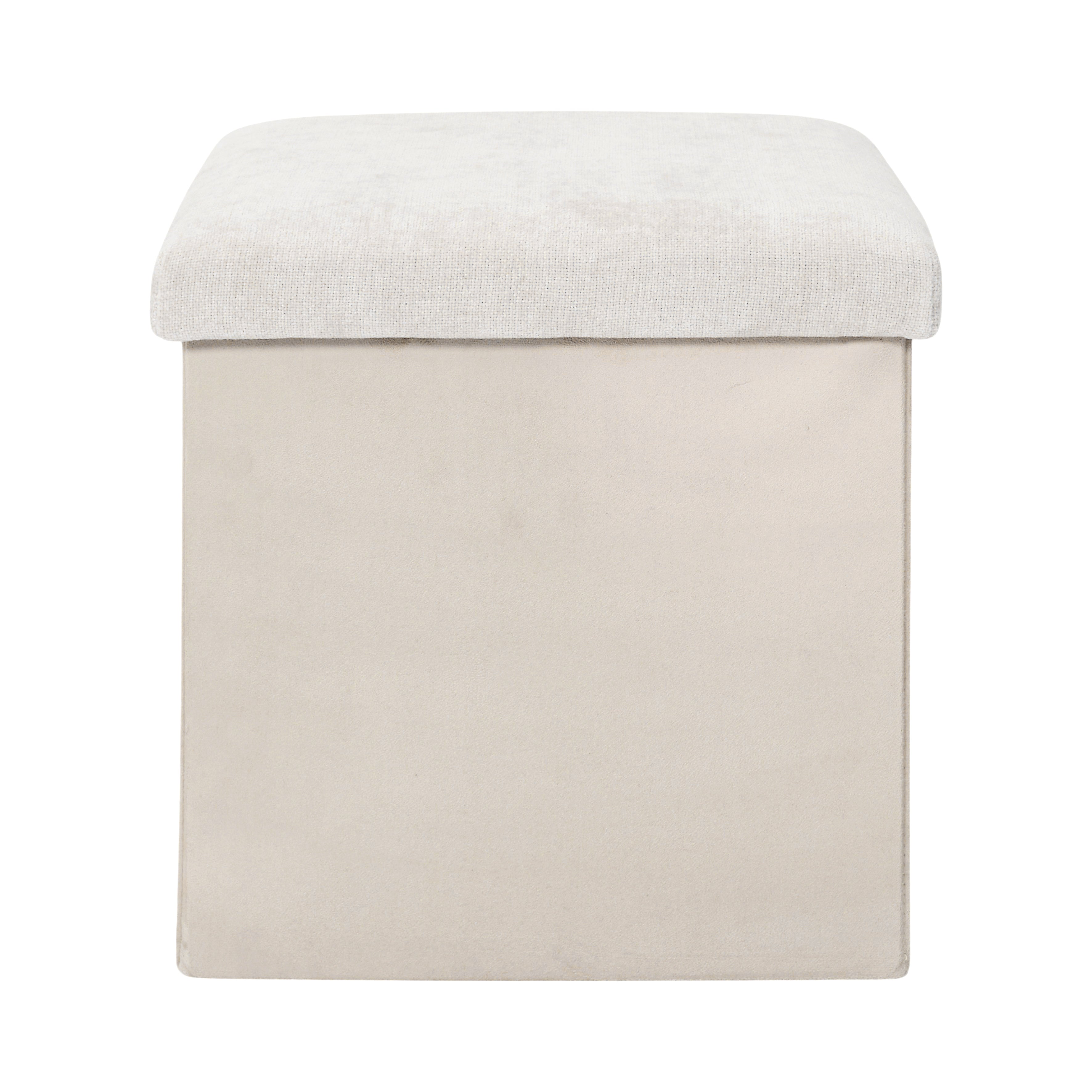 COFFRE POUF PLIABLE EMILIA BEIGE