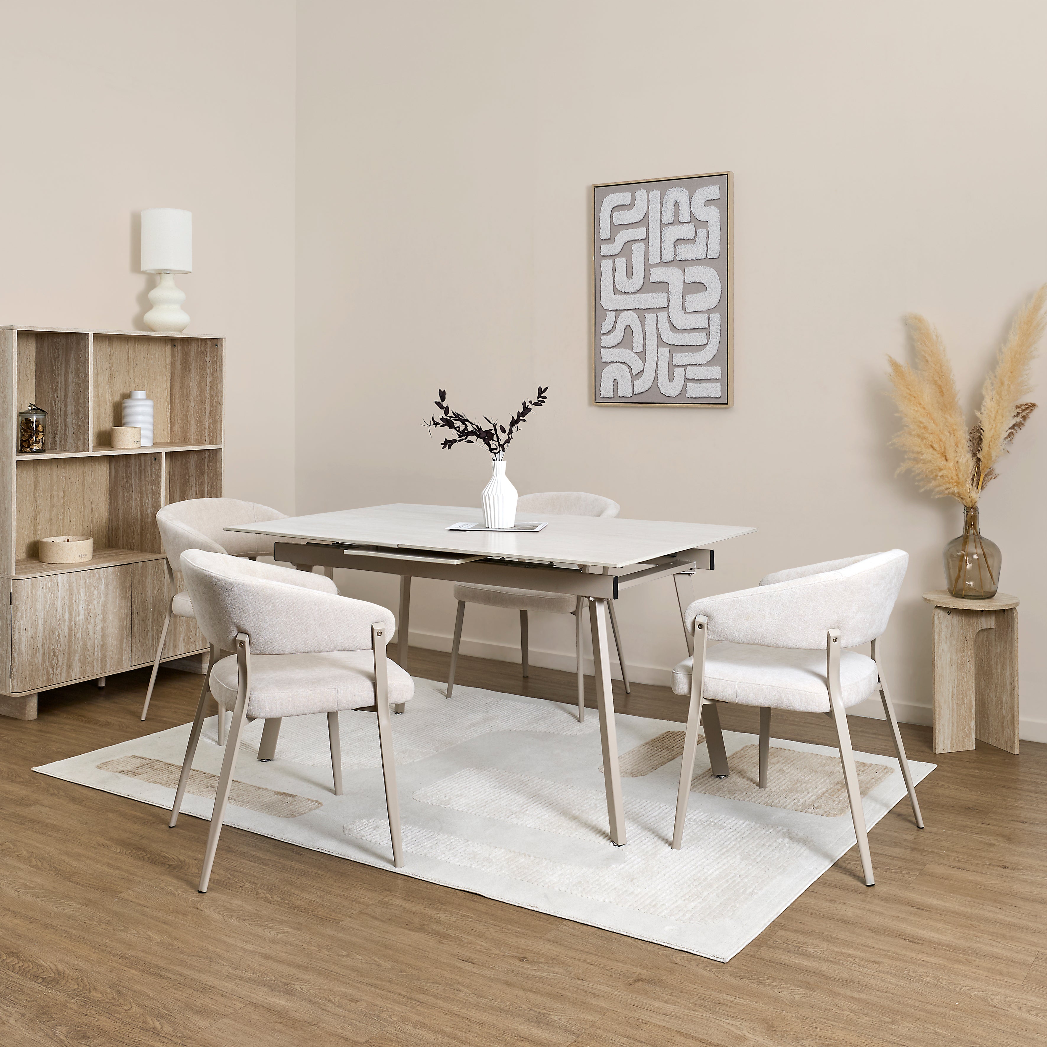 TABLE EXTENSIBLE CERAMIQUE PIETRA 140 A 180CM