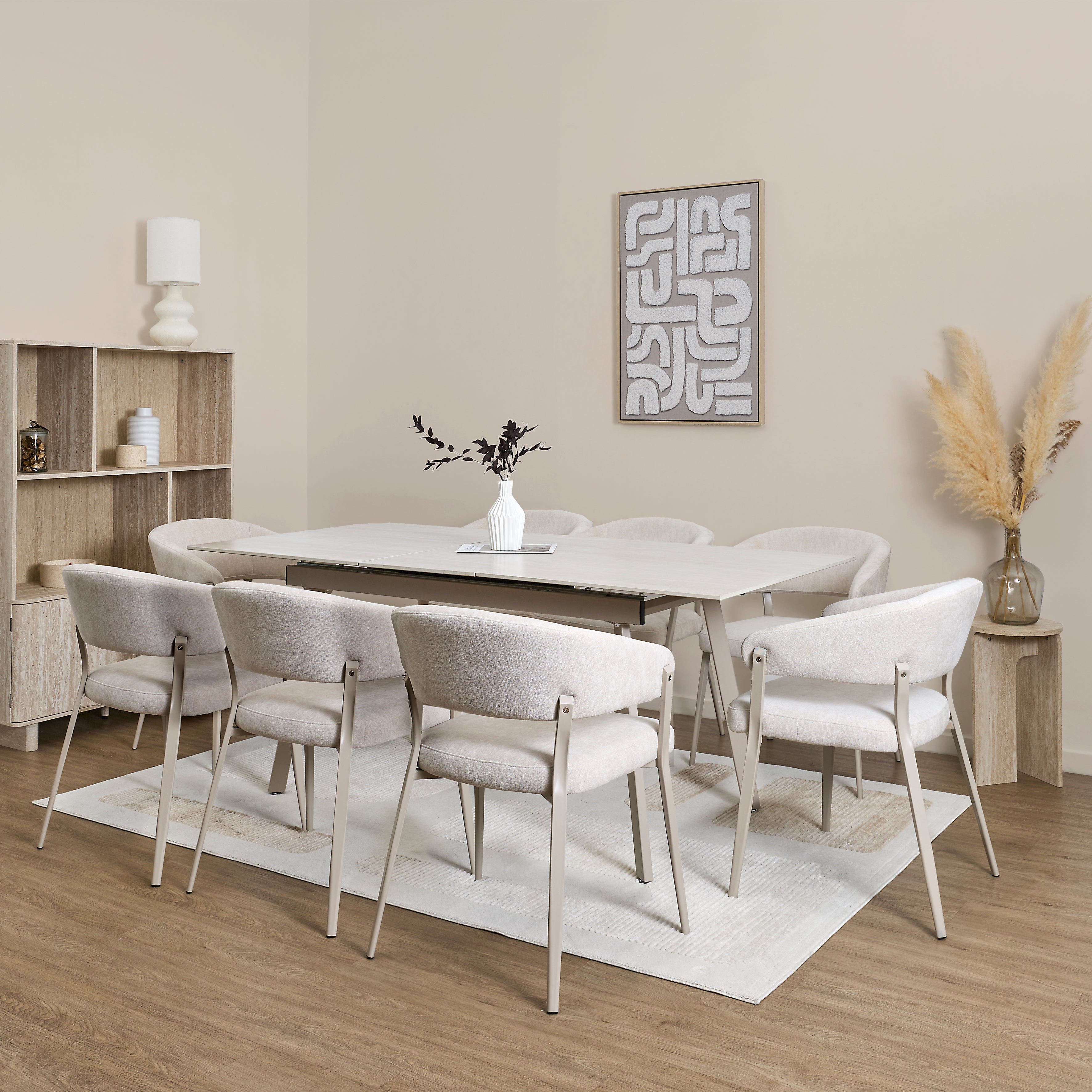 TABLE EXTENSIBLE CERAMIQUE PIETRA 140 A 180CM