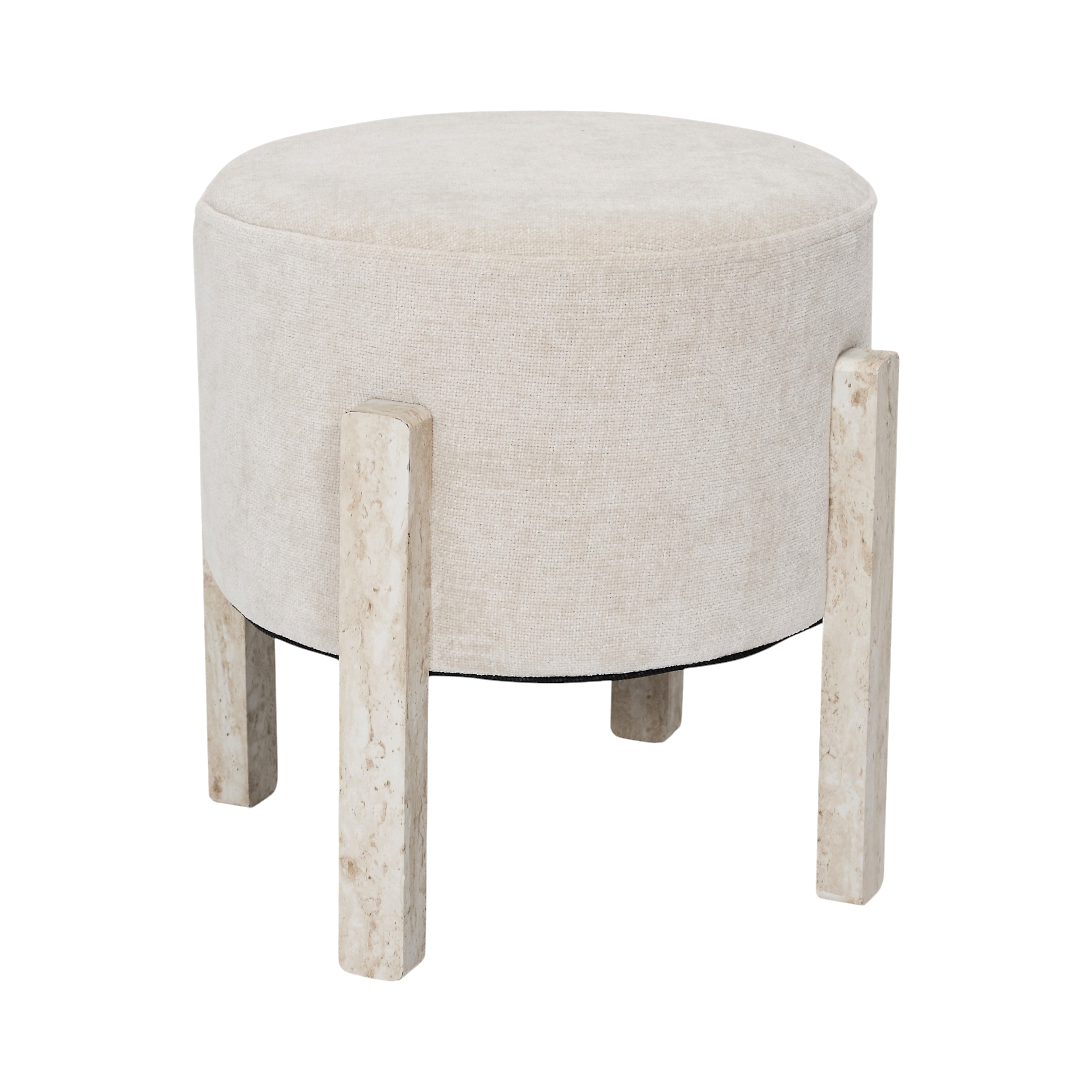 TABOURET EMILIA BEIGE - LOT DE 2