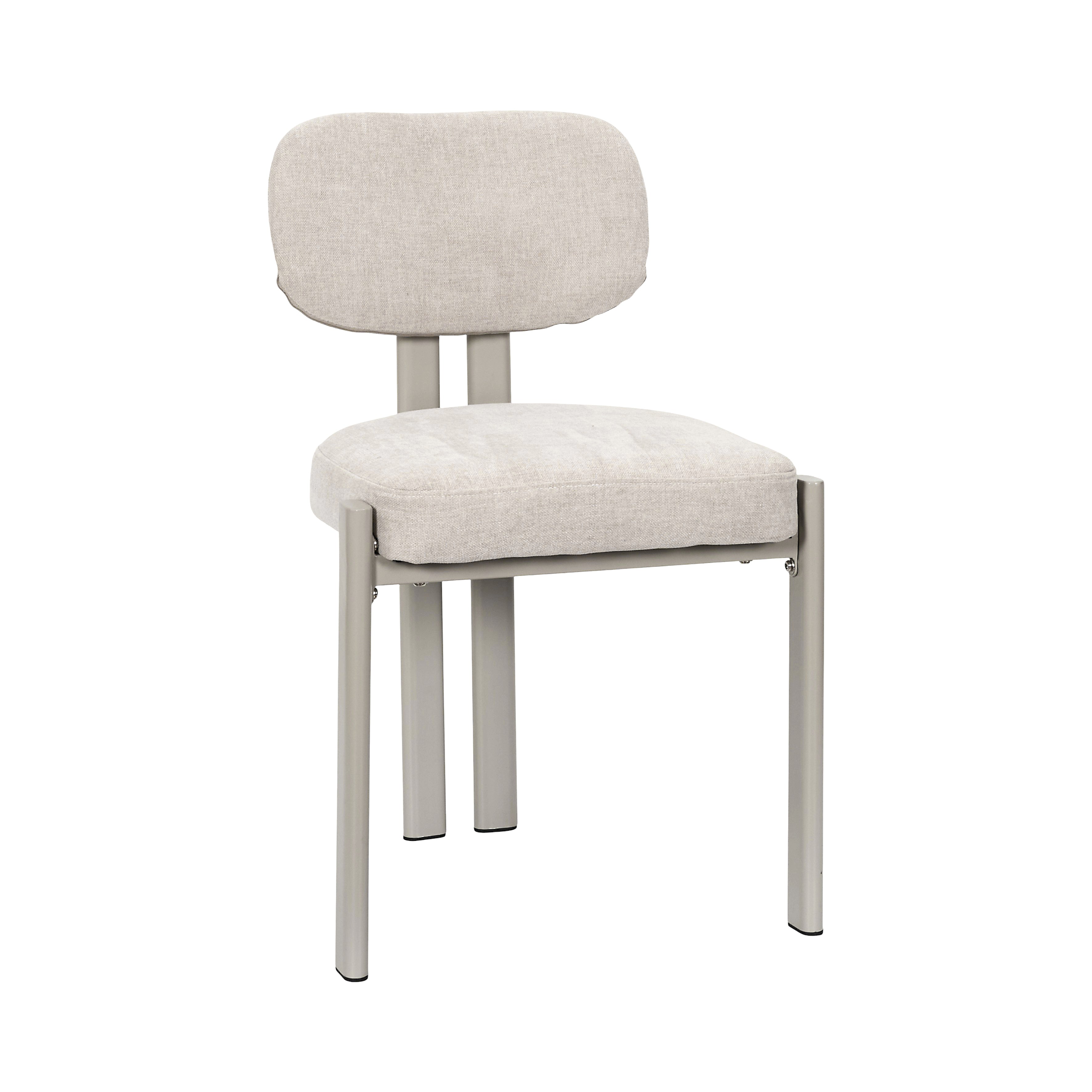 CHAISE DESIGN EMILIA BEIGE - LOT DE 2
