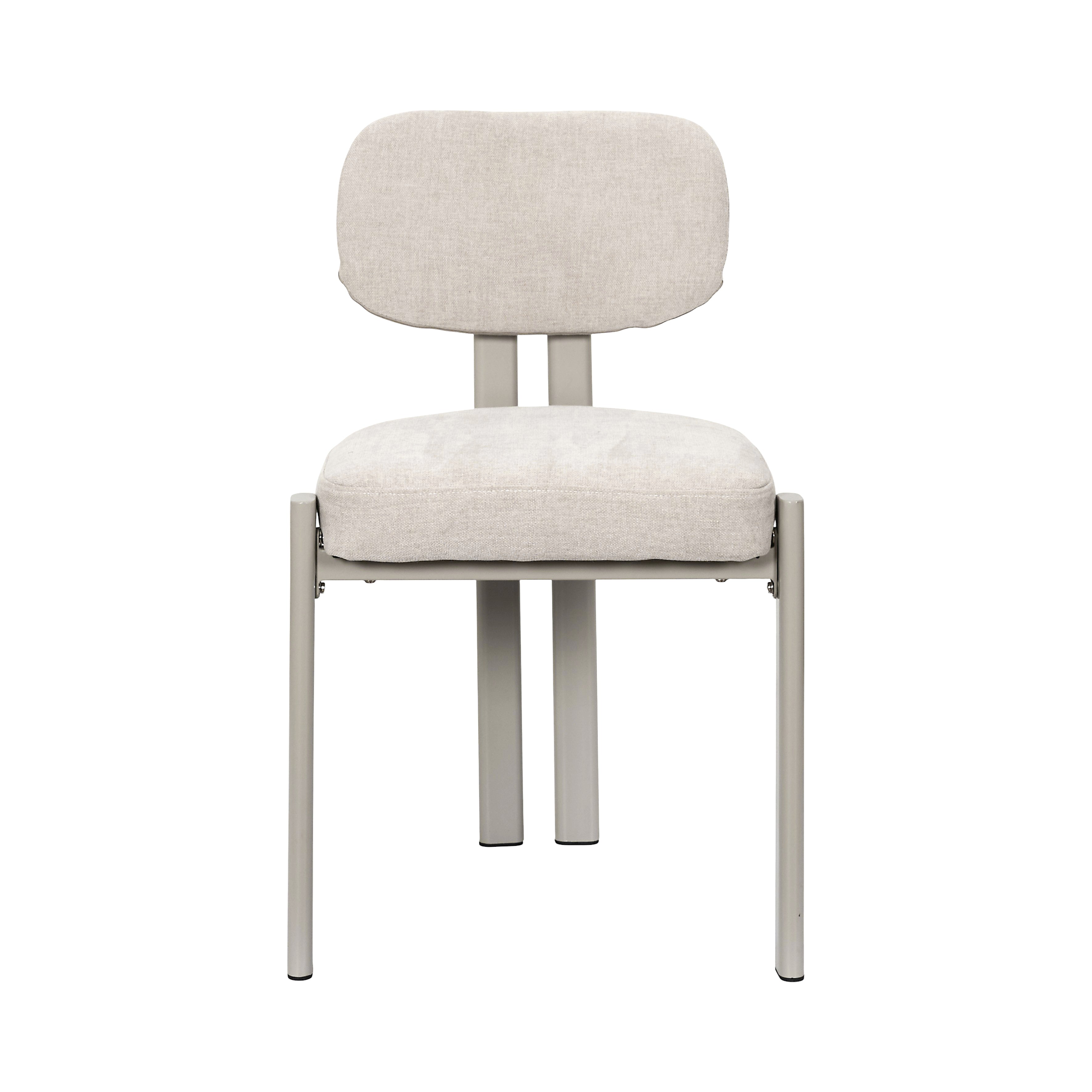 CHAISE DESIGN EMILIA BEIGE - LOT DE 2