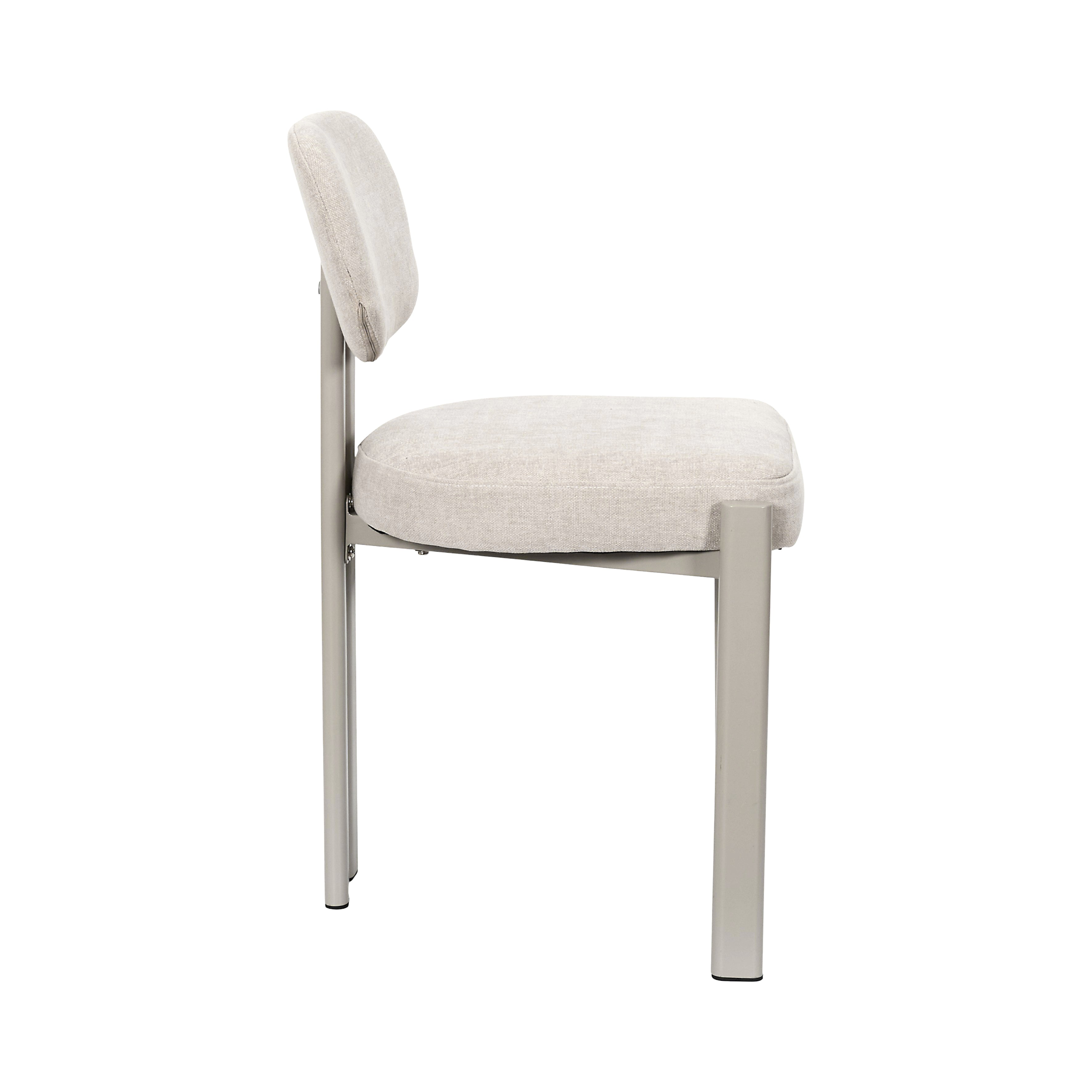 CHAISE DESIGN EMILIA BEIGE - LOT DE 2
