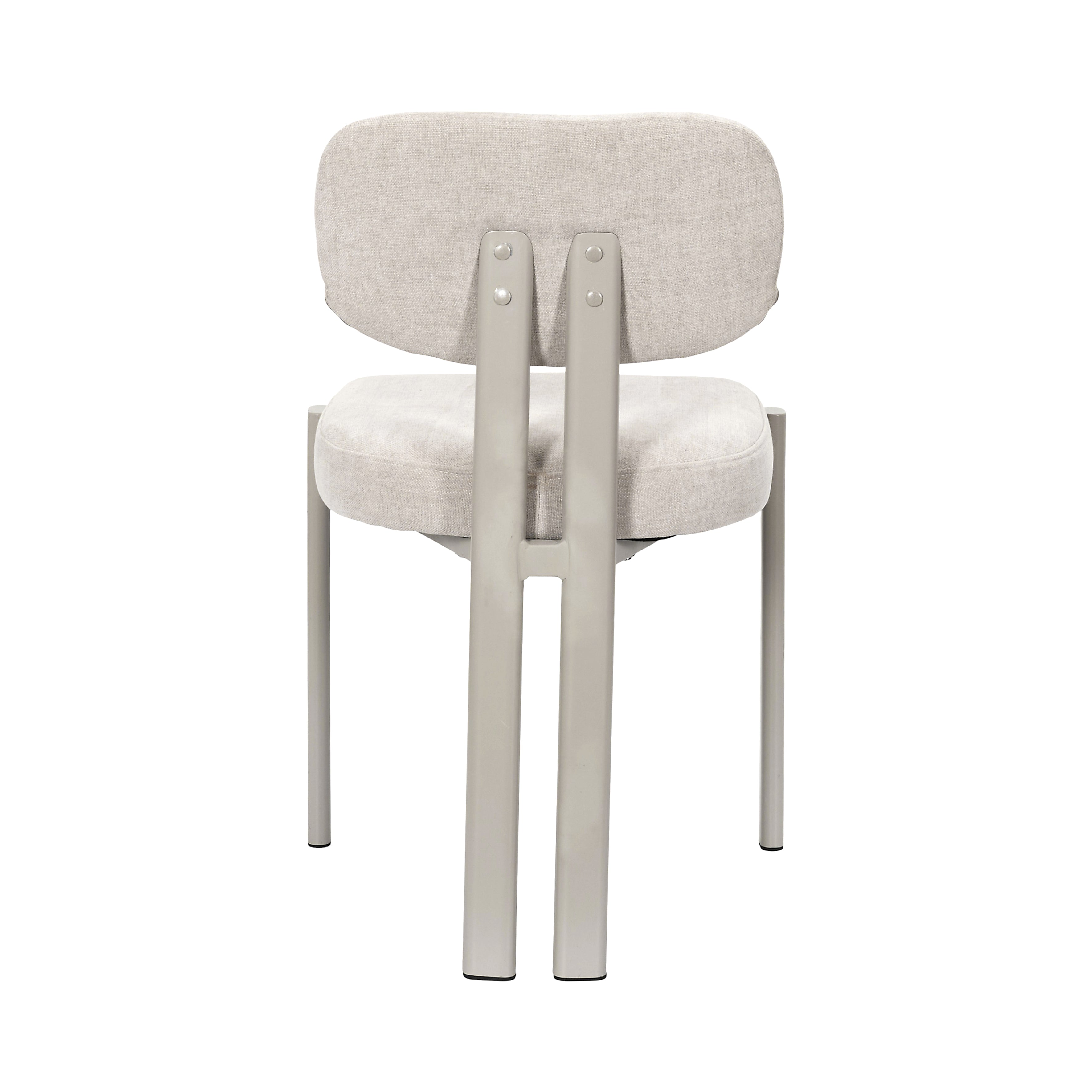 CHAISE DESIGN EMILIA BEIGE - LOT DE 2