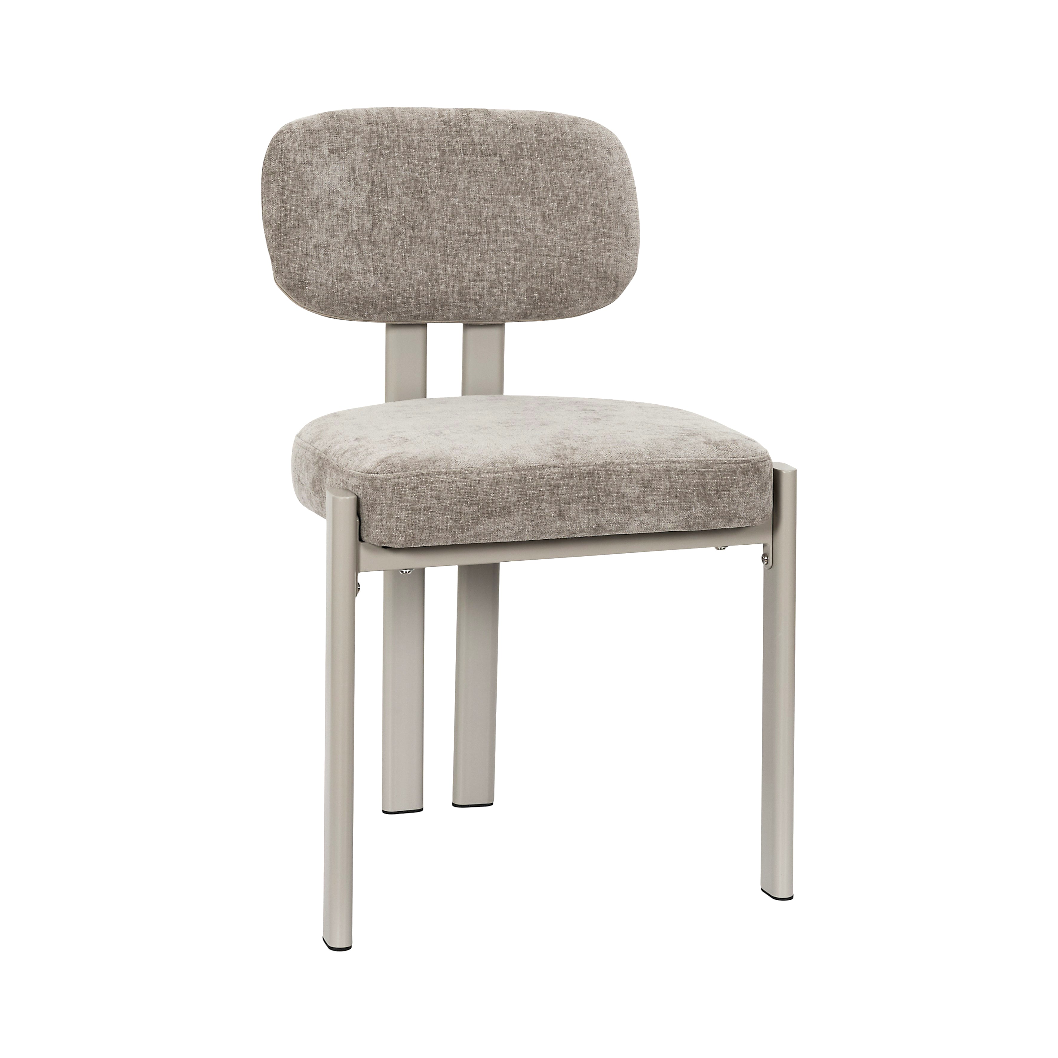 CHAISE DESIGN EMILIA TAUPE - LOT DE 2