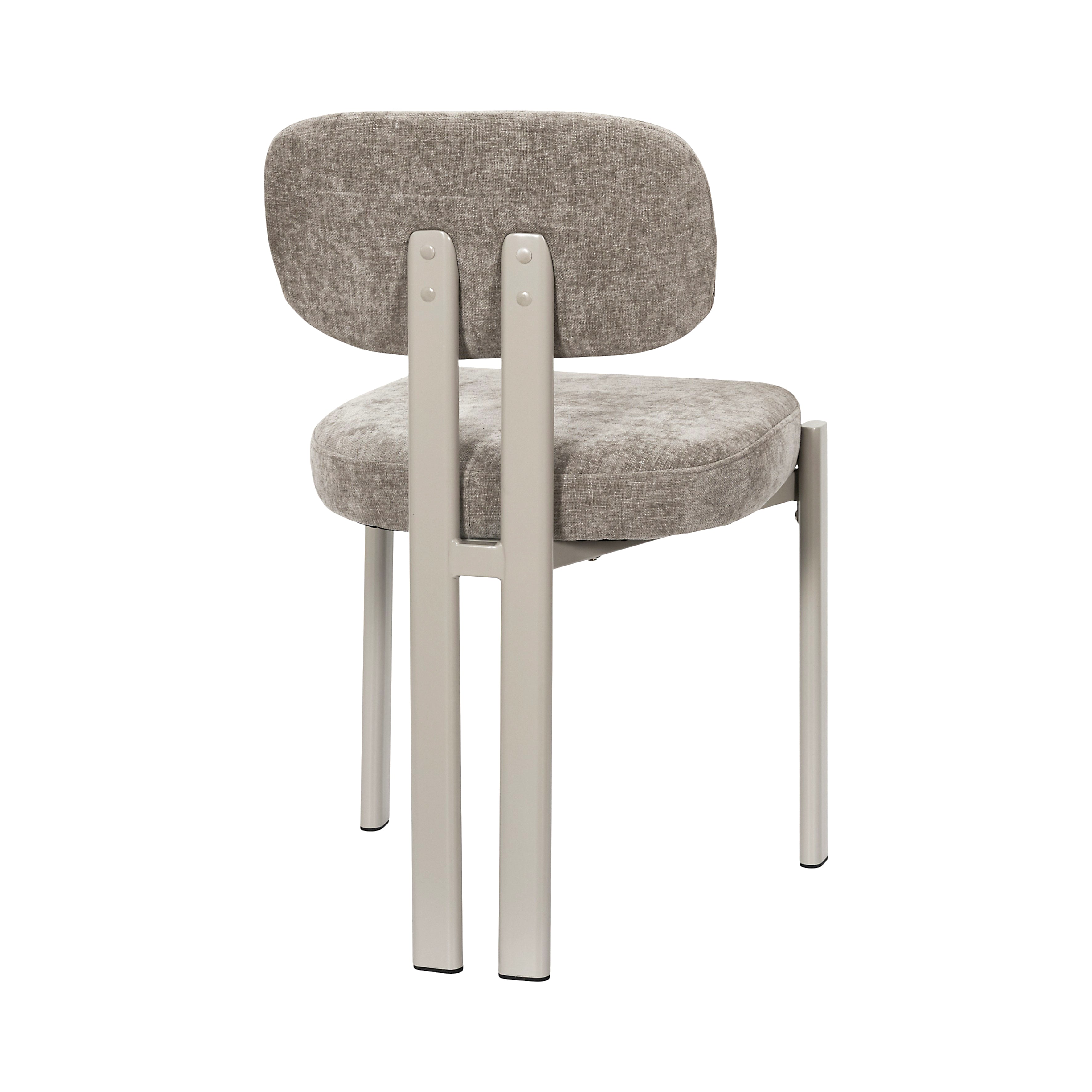 CHAISE DESIGN EMILIA TAUPE - LOT DE 2