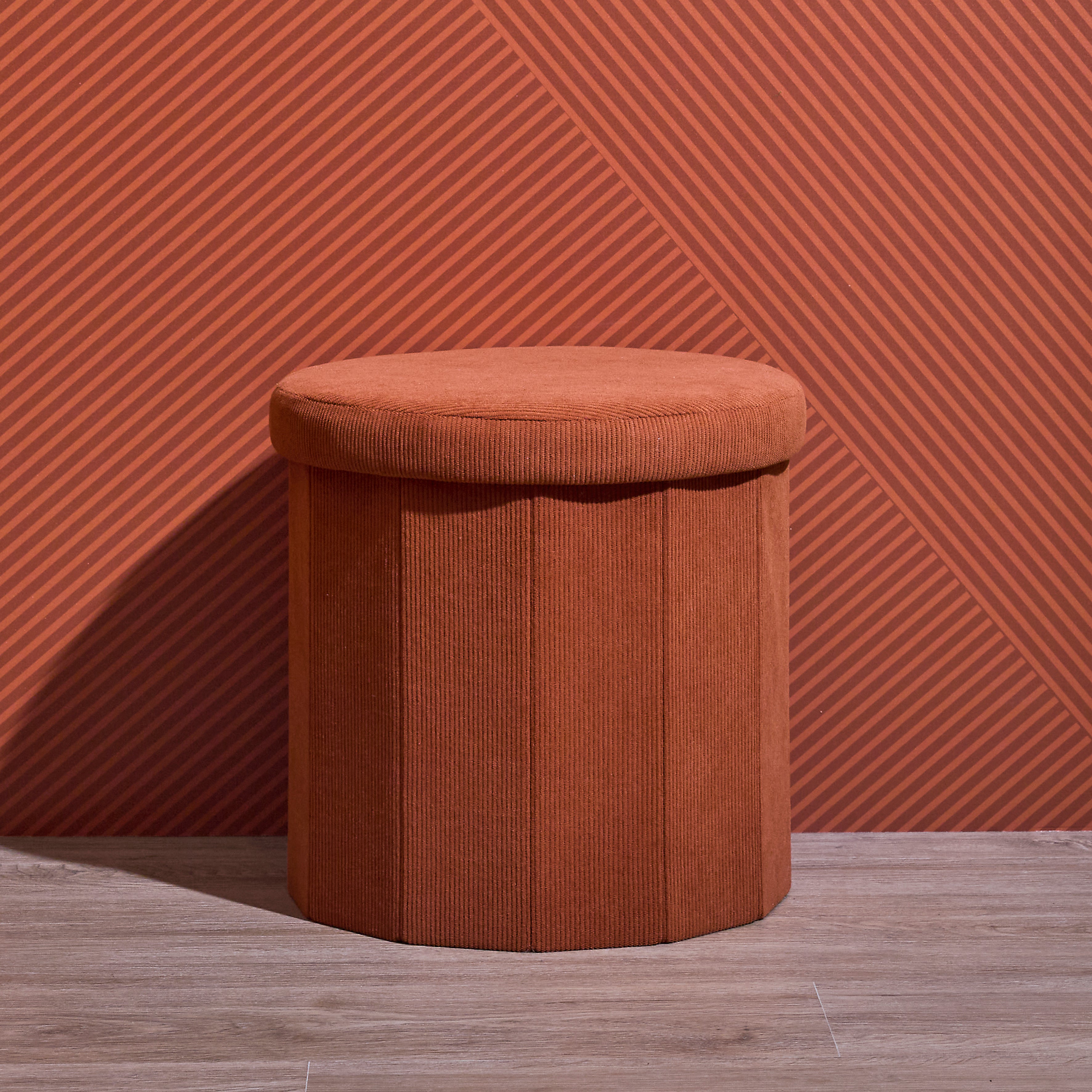 COFFRE POUF PLIABLE COTELE JULES TERRACOTTA