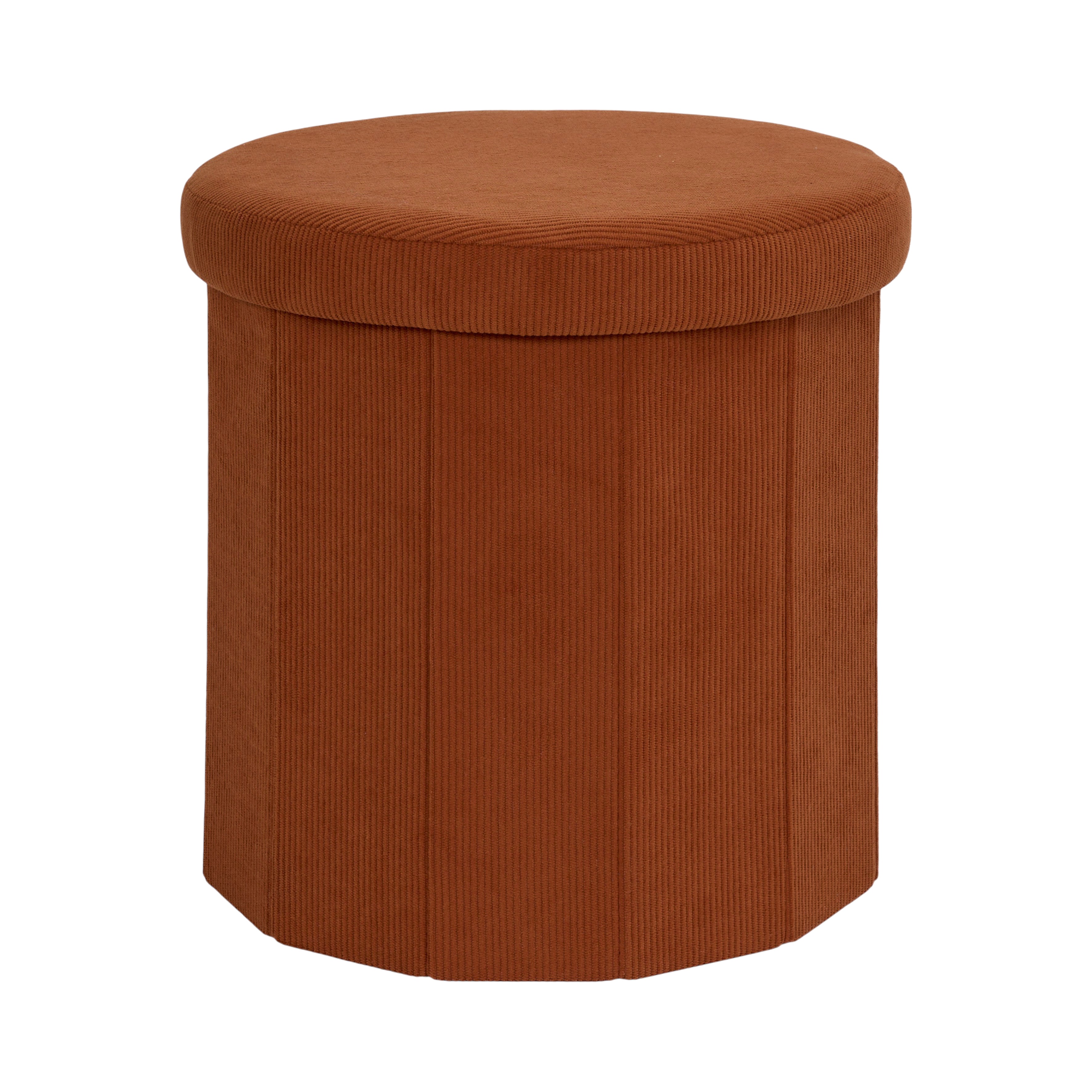 COFFRE POUF PLIABLE COTELE JULES TERRACOTTA