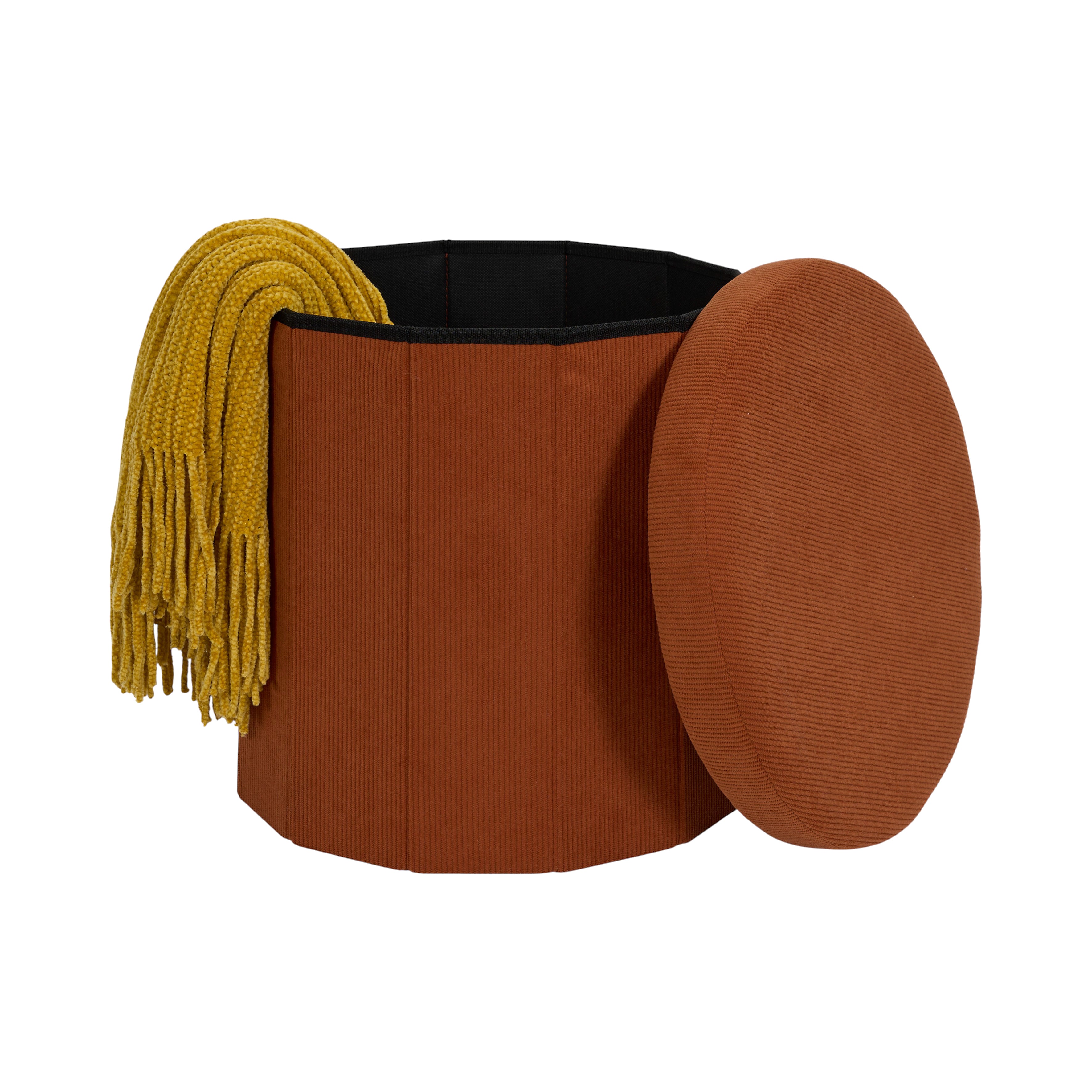 COFFRE POUF PLIABLE COTELE JULES TERRACOTTA