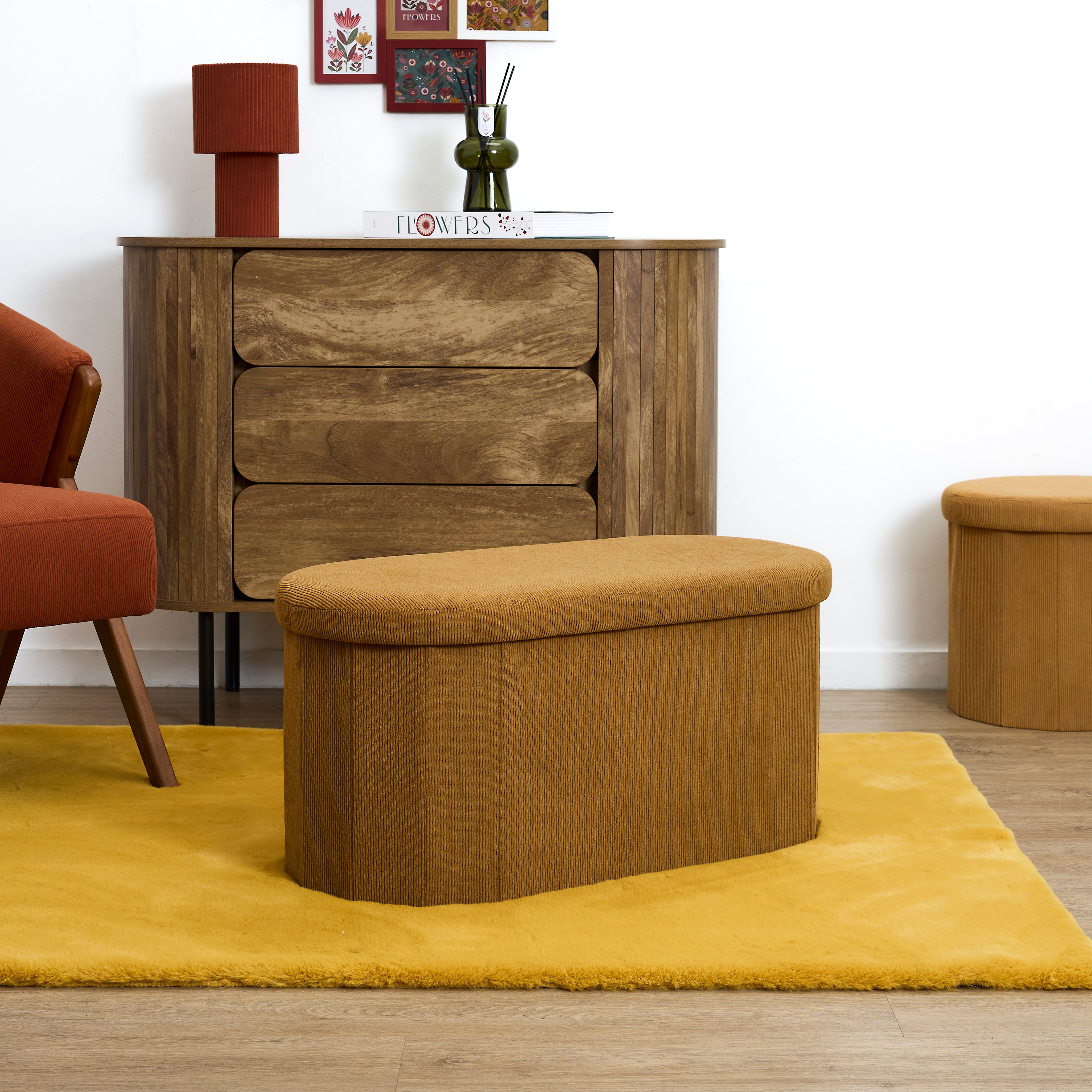 COFFRE BANC PLIABLE COTELE JULES JAUNE