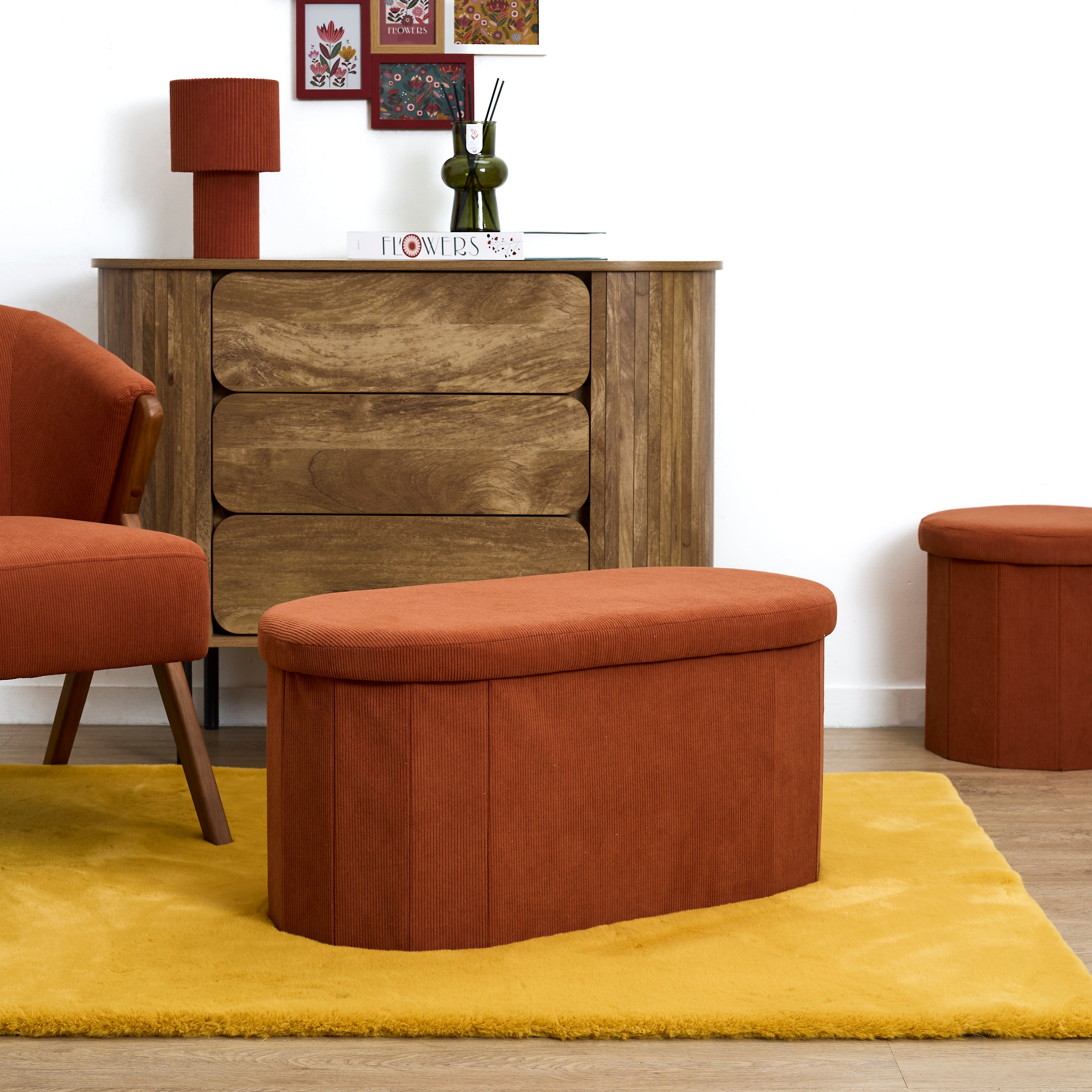 COFFRE BANC PLIABLE COTELE JULES TERRACOTTA