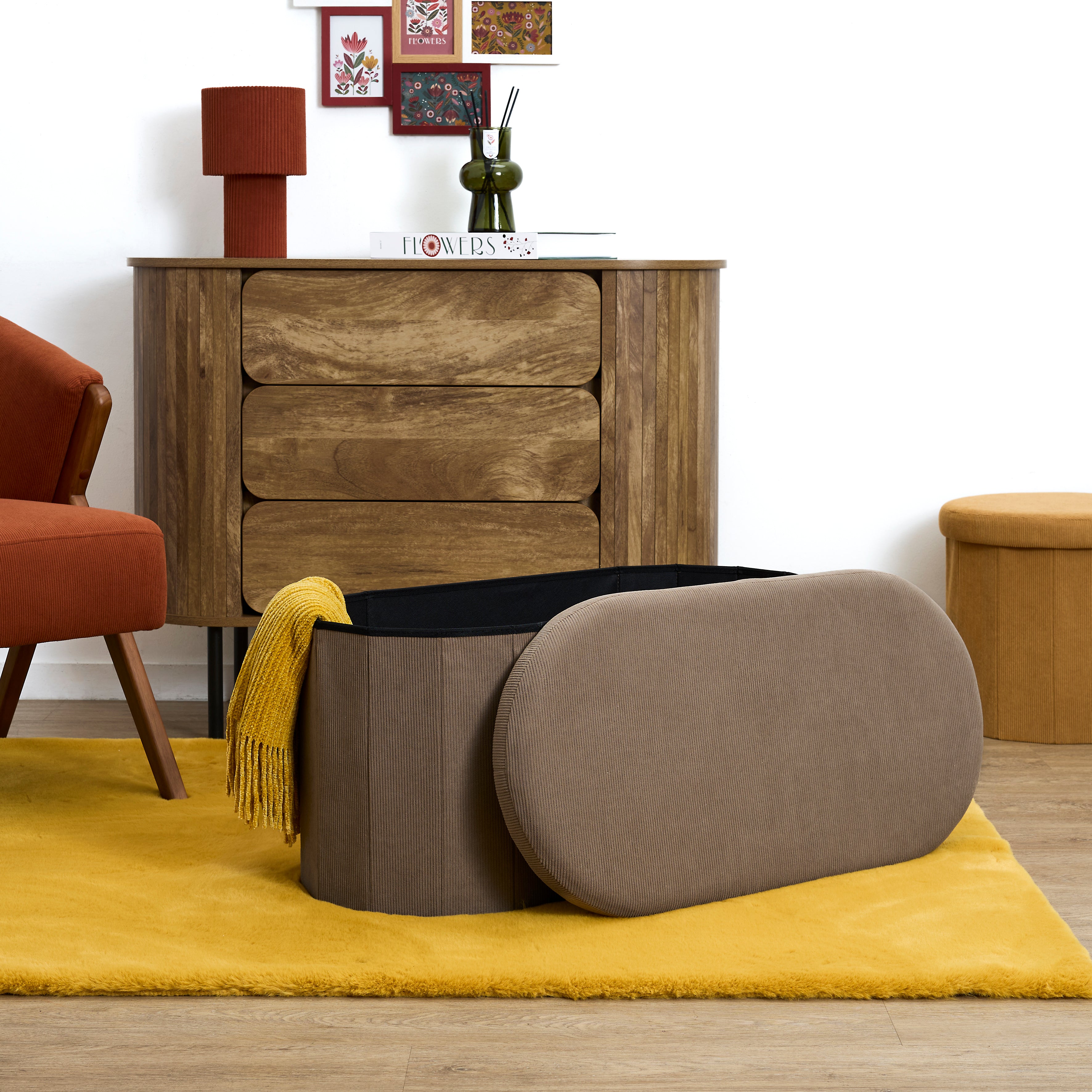 COFFRE BANC PLIABLE COTELE JULES TAUPE
