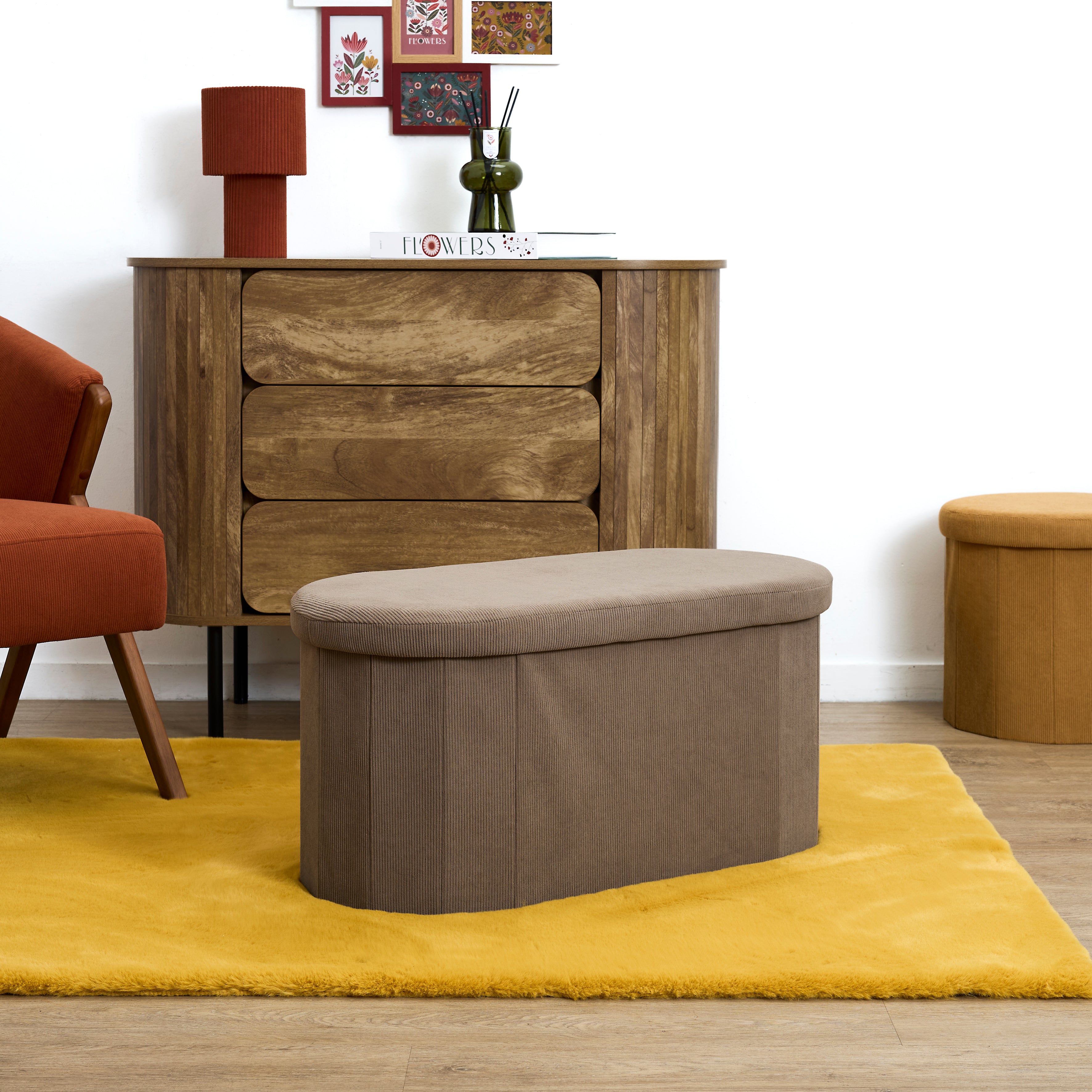 COFFRE BANC PLIABLE COTELE JULES TAUPE