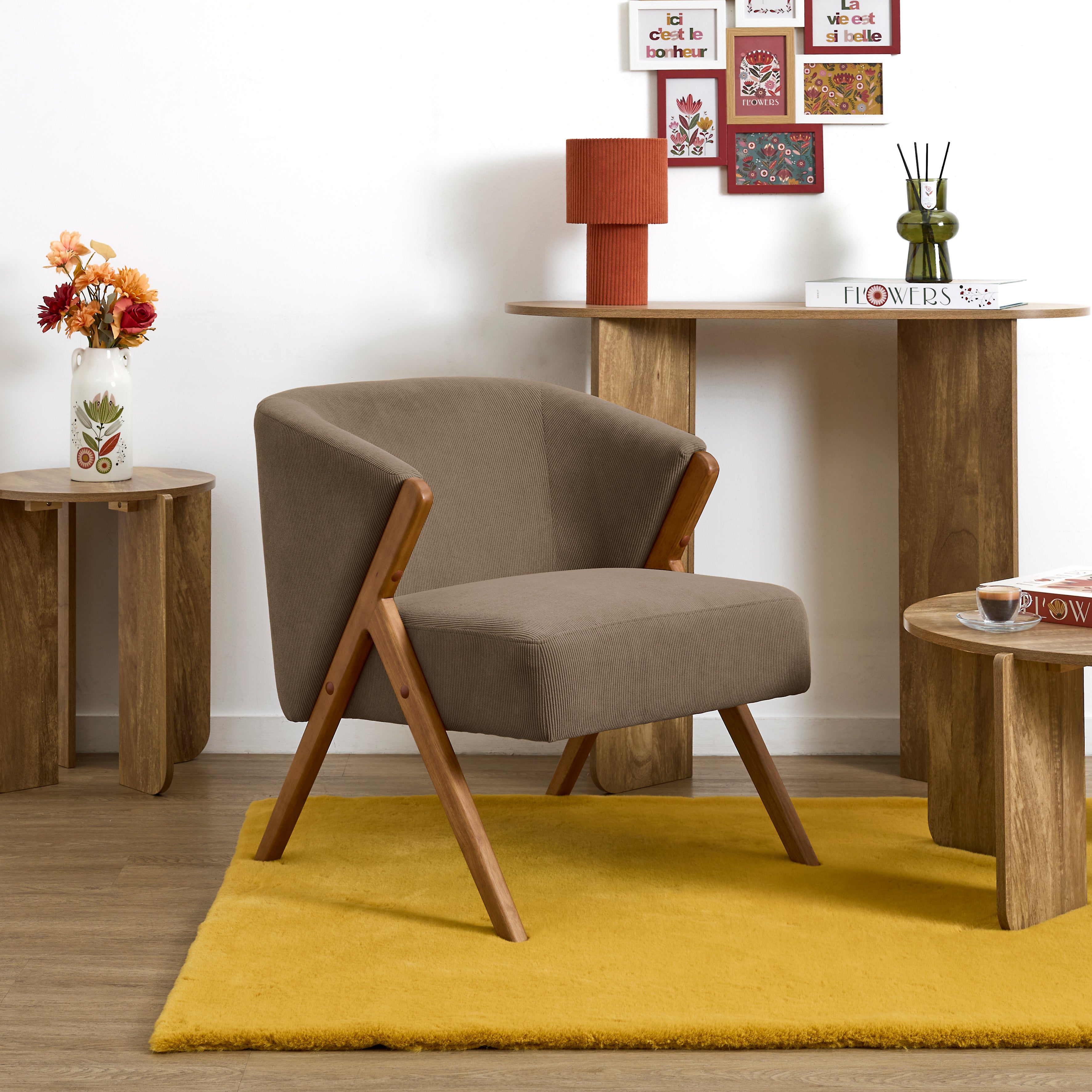 FAUTEUIL SALON COTELE JULES TAUPE