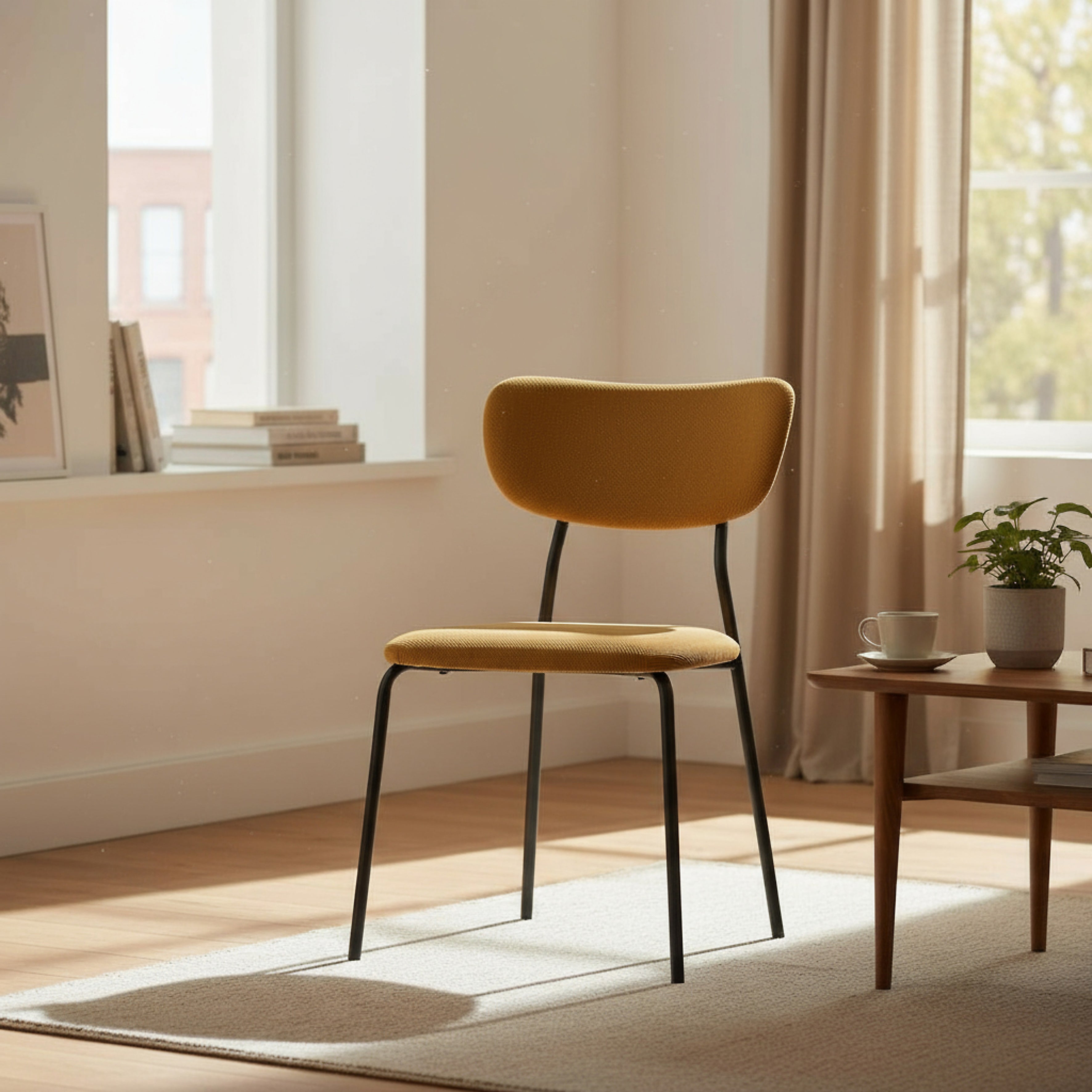 CHAISE COTELE JULES JAUNE - LOT DE 4