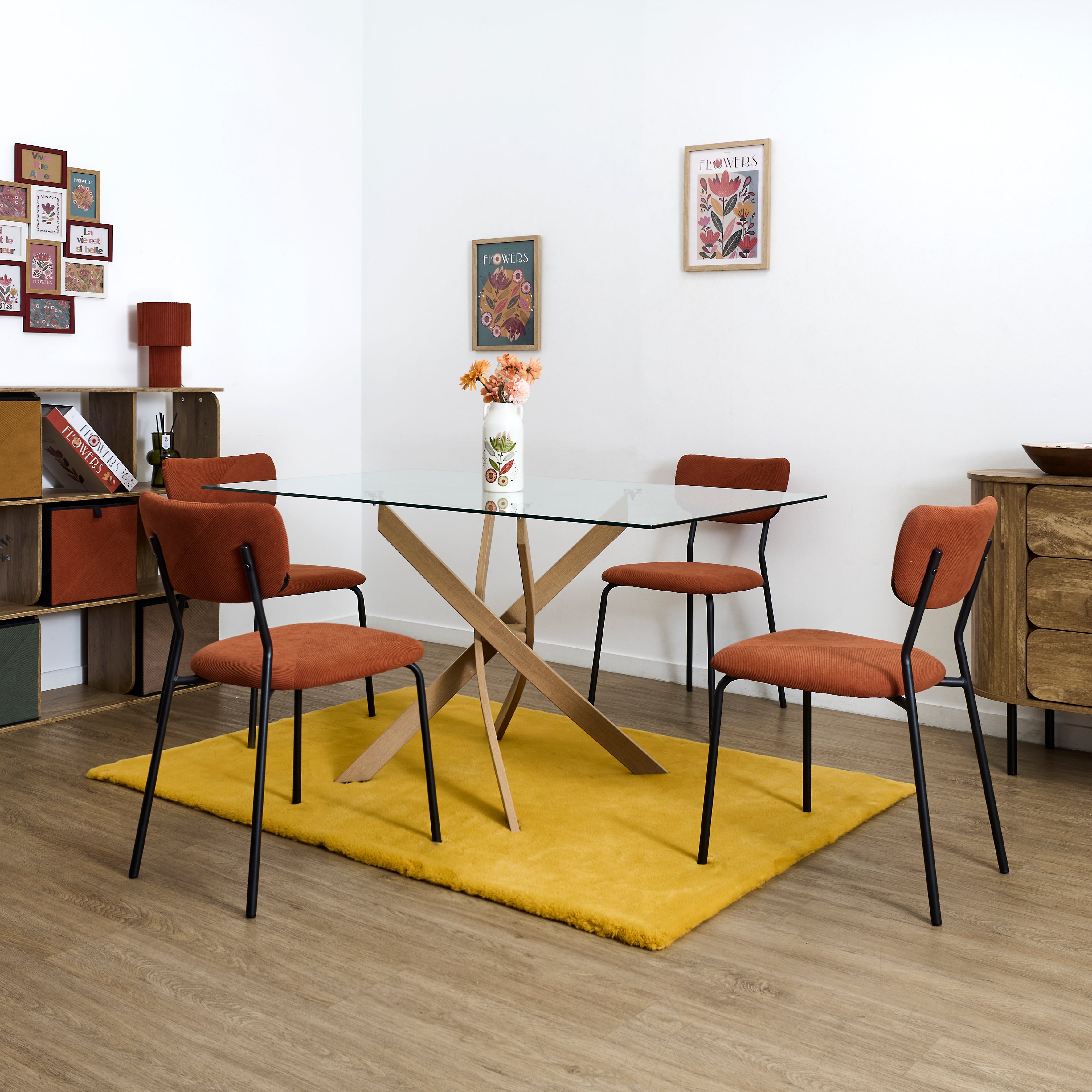 CHAISE COTELE JULES TERRACOTTA - LOT DE 4