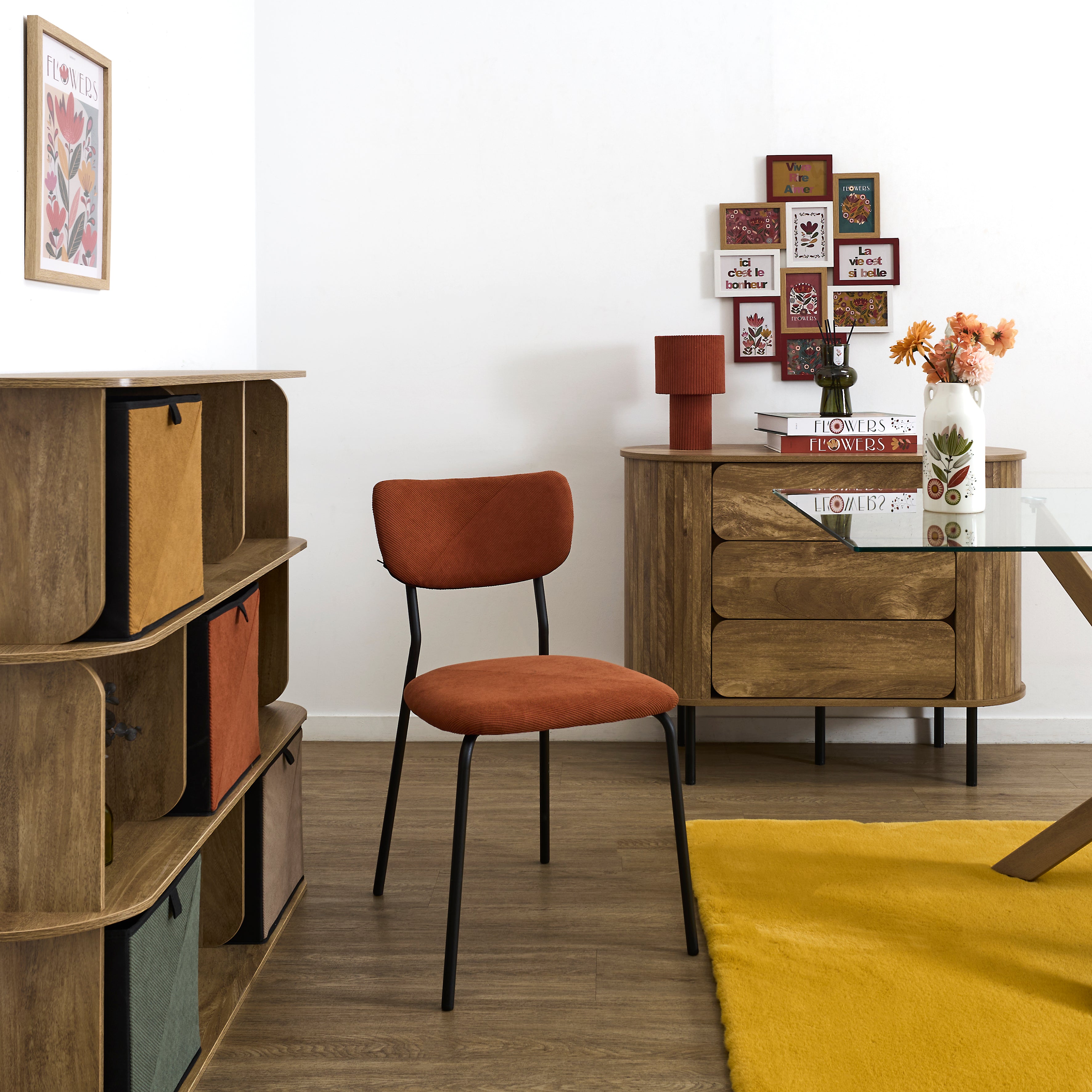 CHAISE COTELE JULES TERRACOTTA - LOT DE 4
