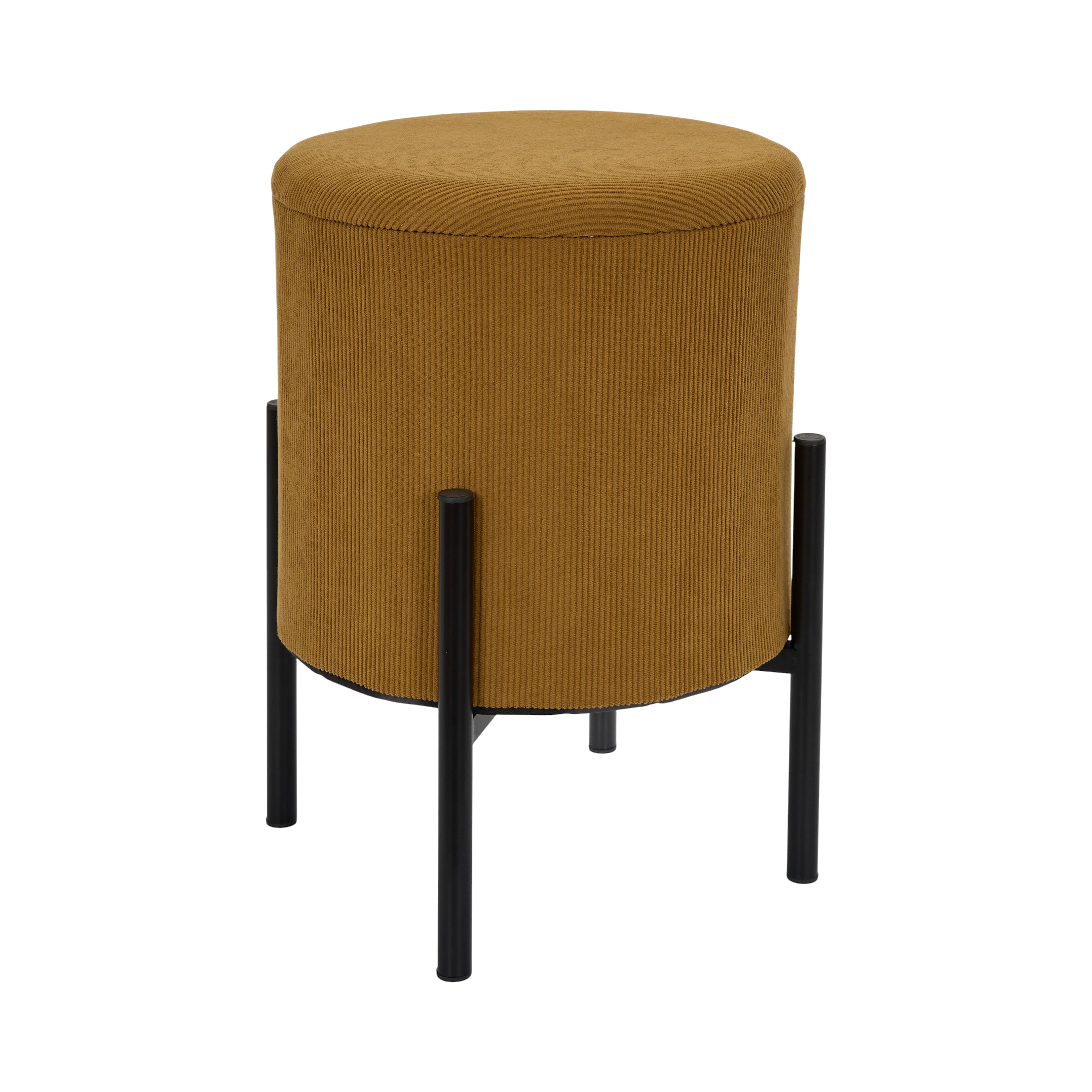POUF RANGEMENT COTELE JULES JAUNE - LOT DE 4