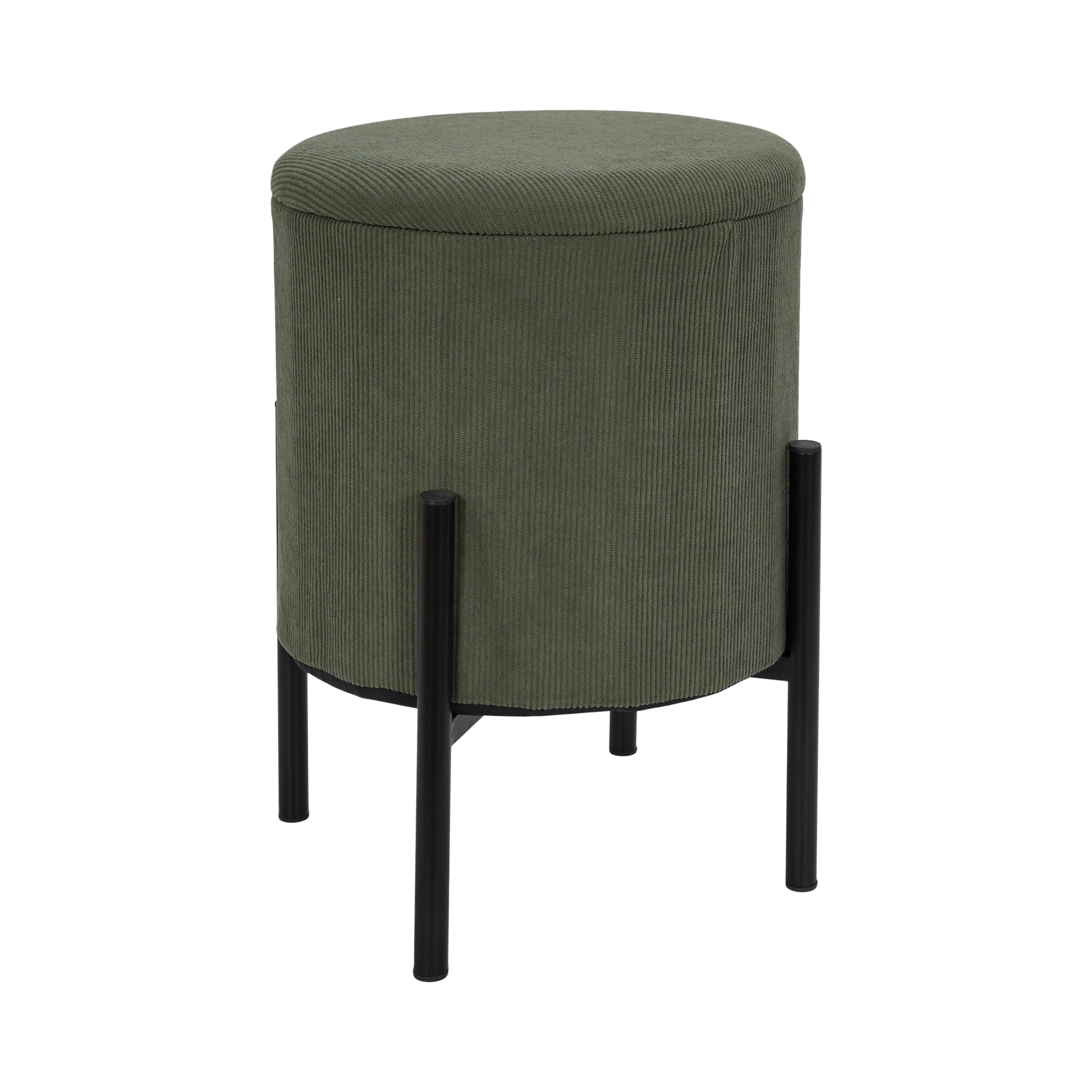 POUF RANGEMENT COTELE JULES VERT - LOT DE 4