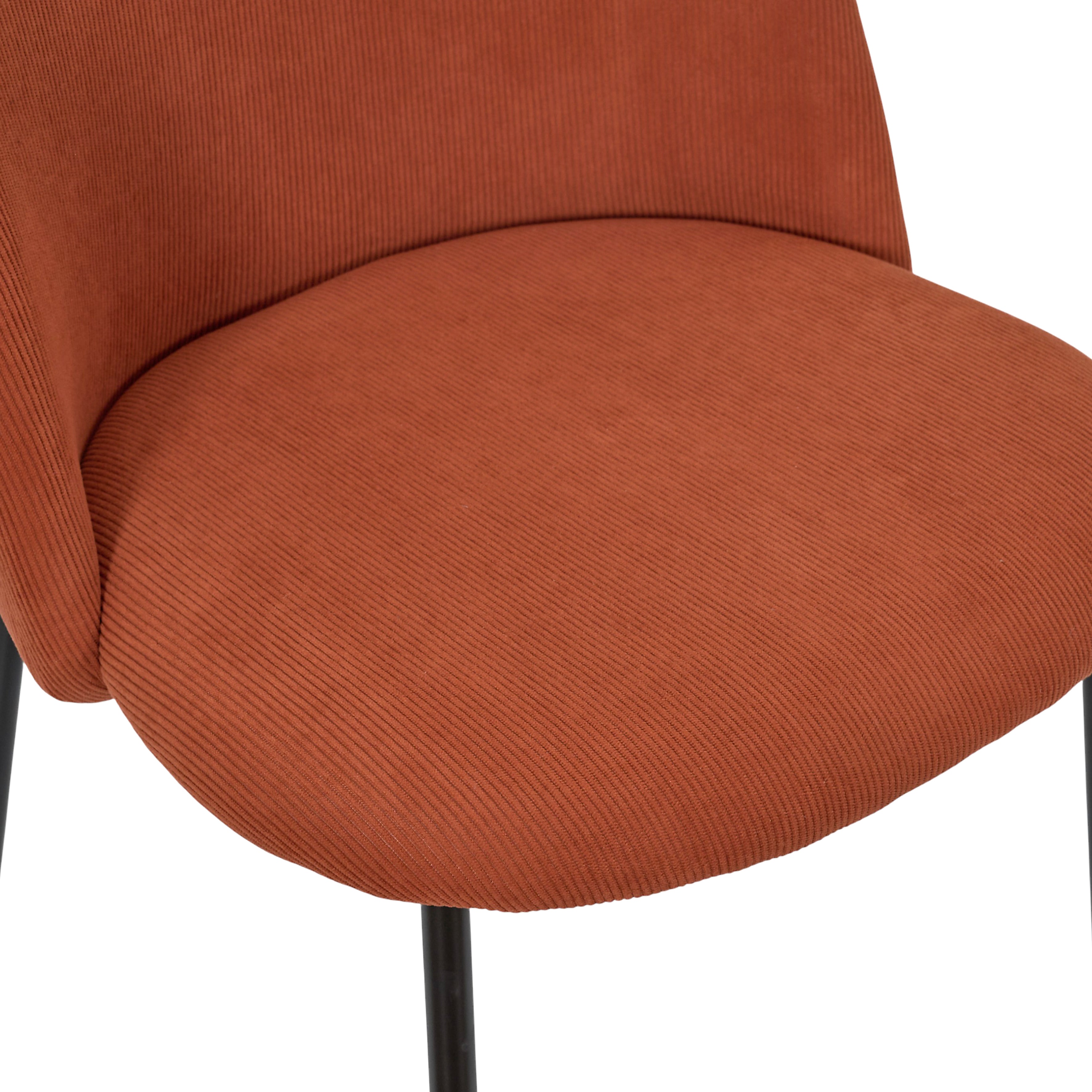 CHAISE COTELE DOSSIER ARCHE JULES TERRACOTTA - LOT DE 4