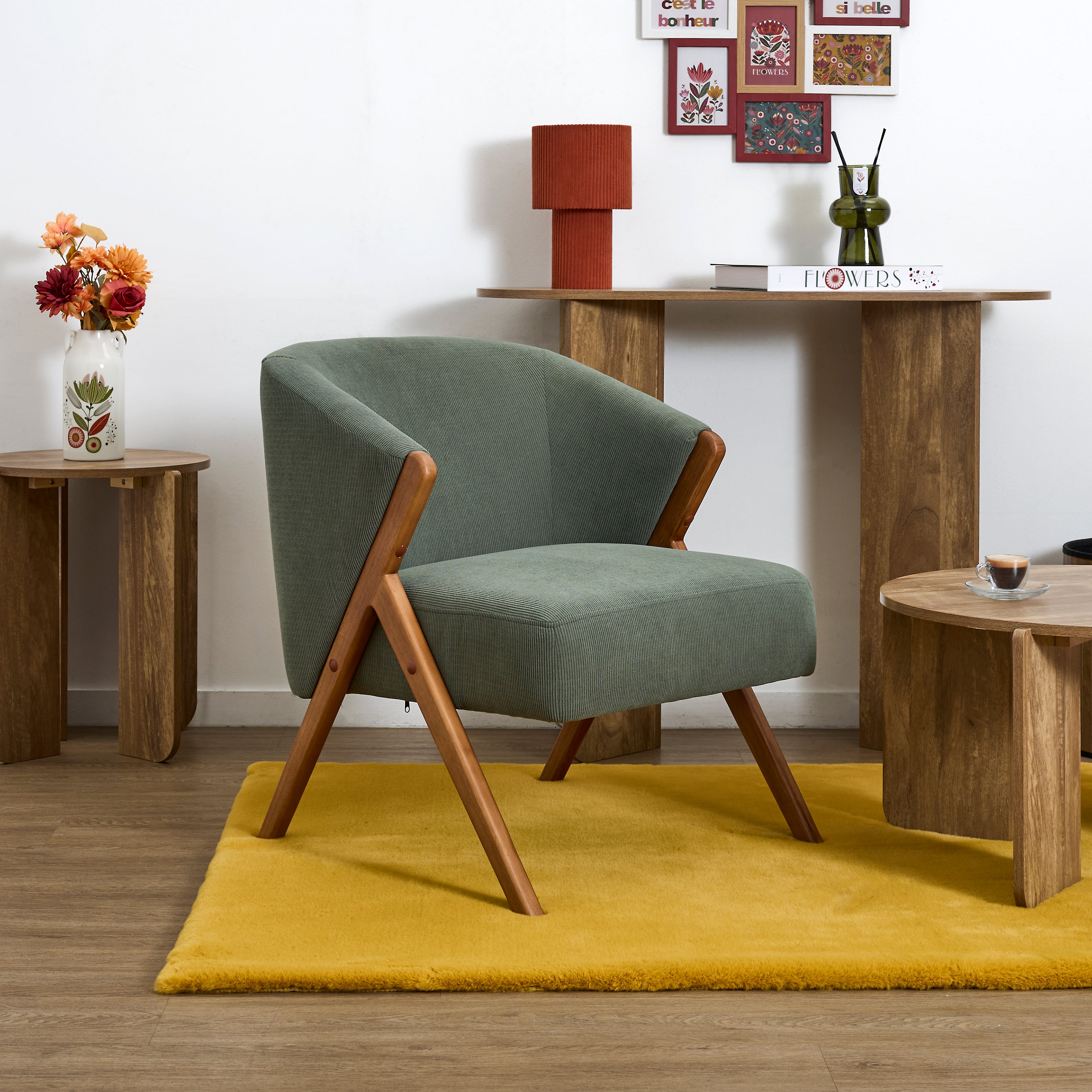 FAUTEUIL SALON COTELE JULES VERT
