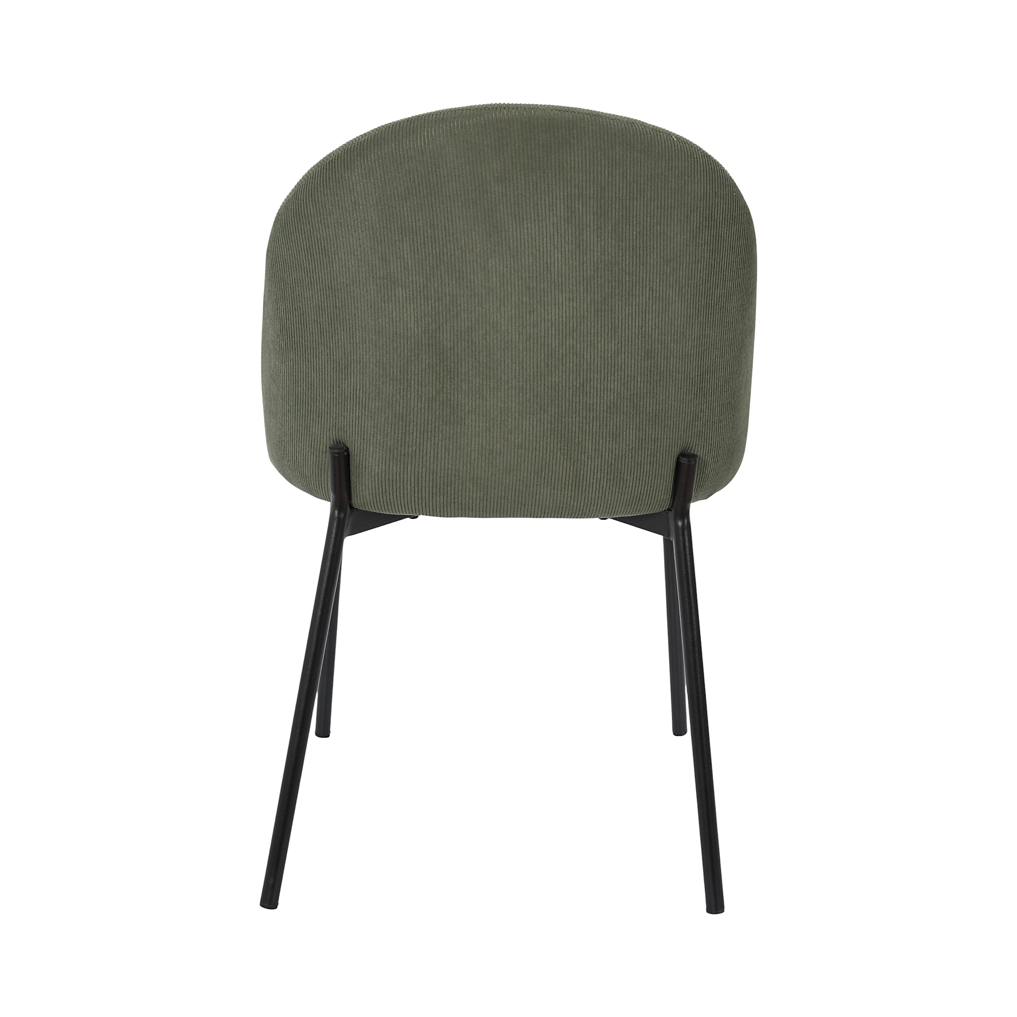 CHAISE COTELE DOSSIER ARCHE JULES VERT - LOT DE 4