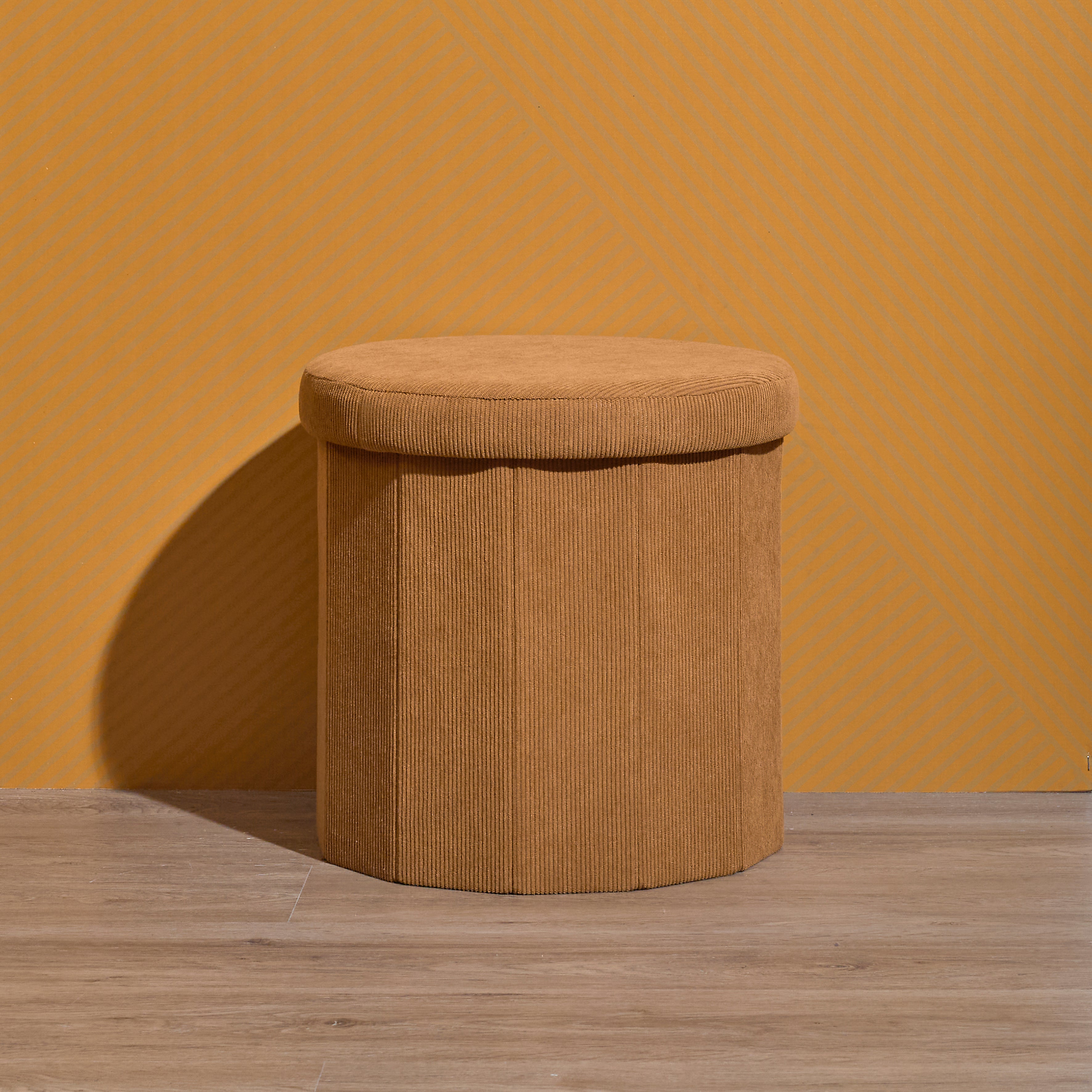 COFFRE POUF PLIABLE COTELE JULES JAUNE