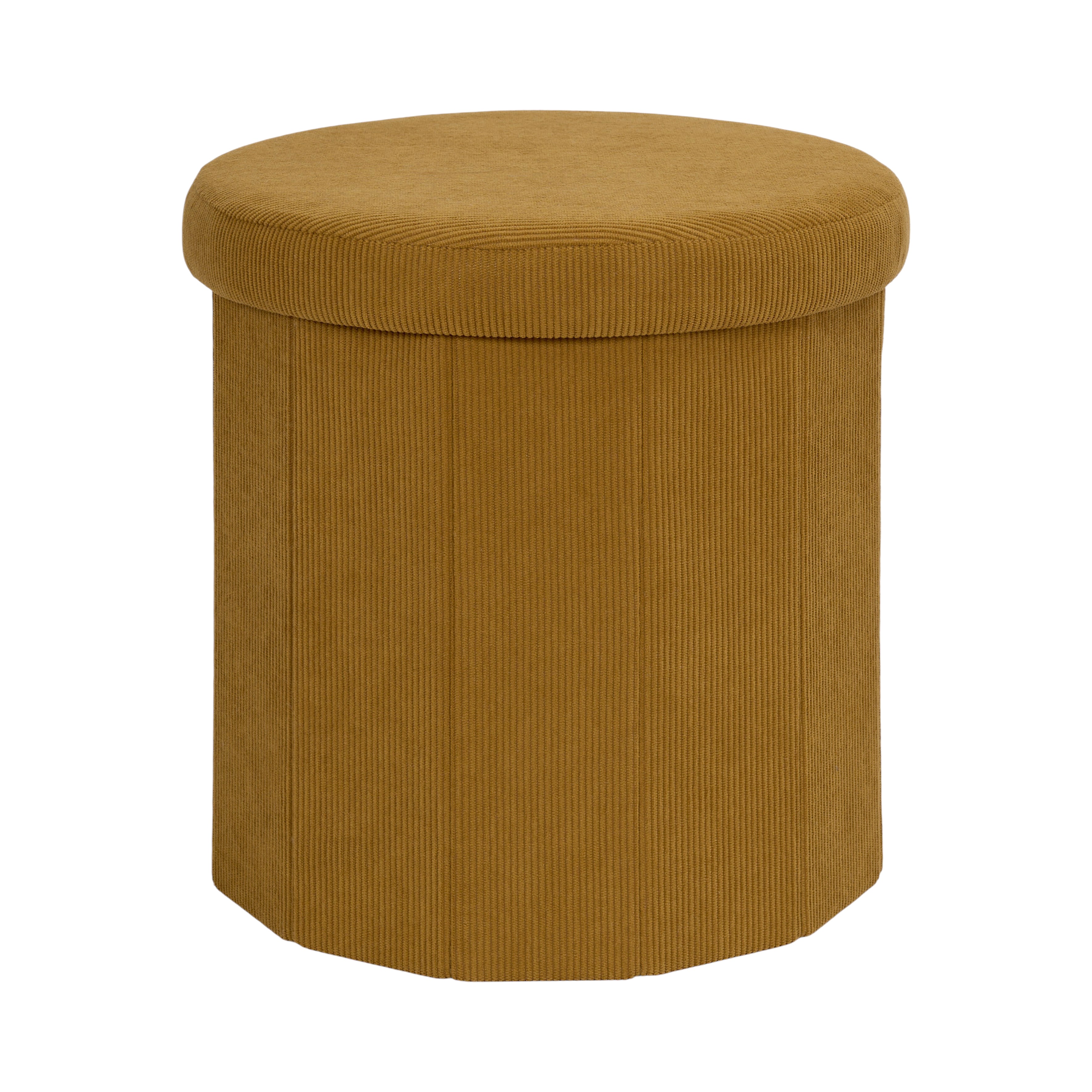COFFRE POUF PLIABLE COTELE JULES JAUNE
