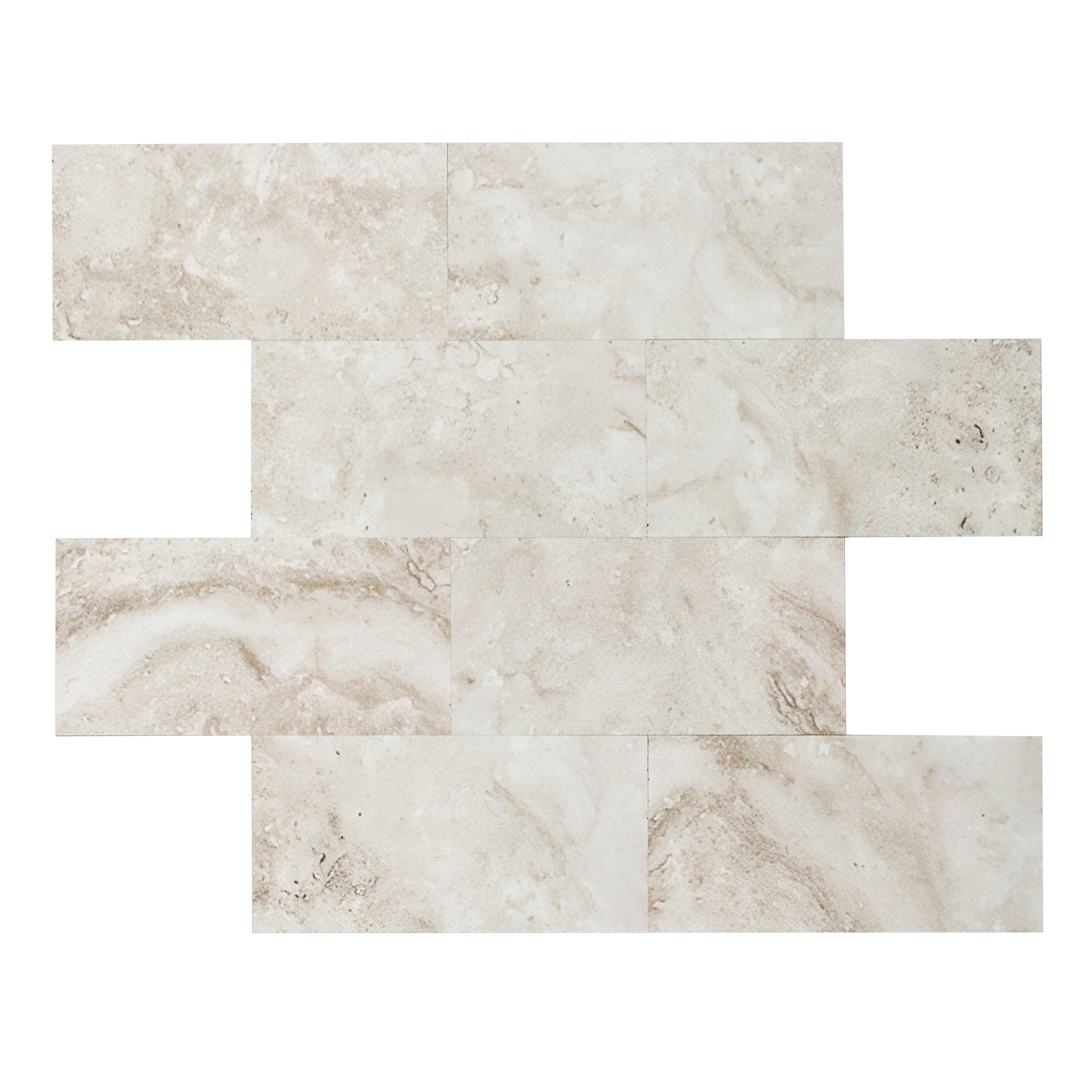 CREDENCE ADHESIVE RIGIDE RECTANGLE TRAVERTIN