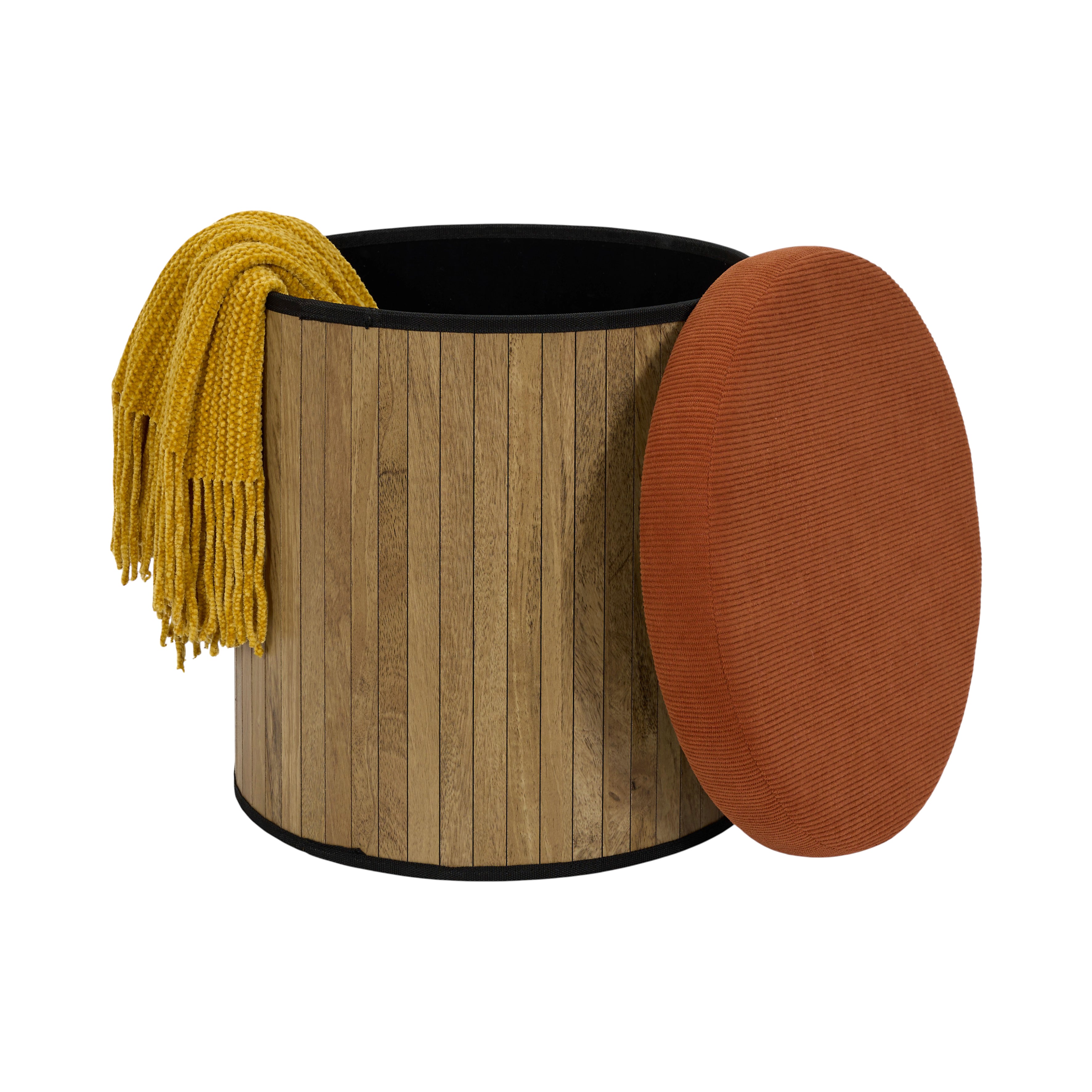 COFFRE POUF PLIABLE COTELE BOIS JULES TERRA