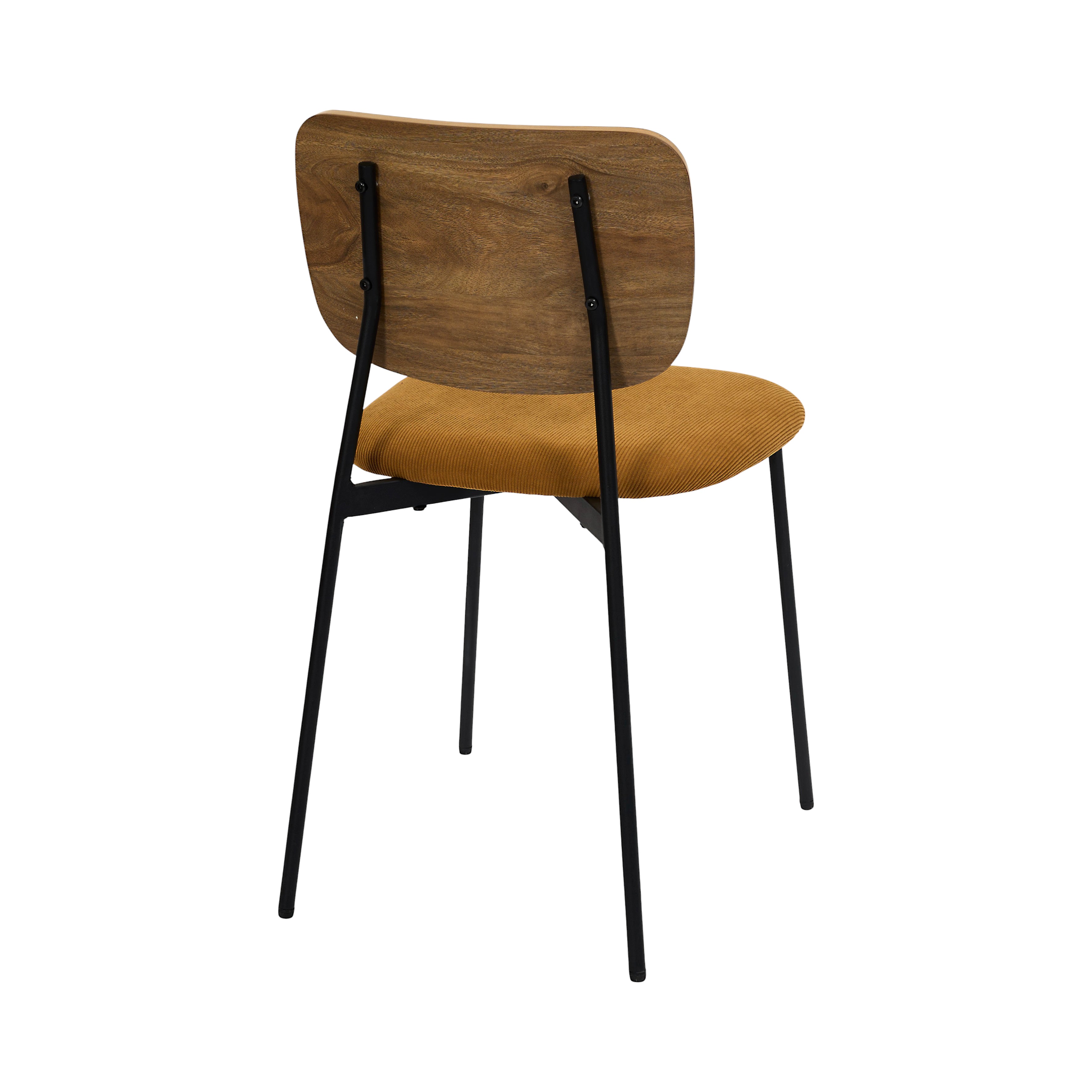 CHAISE COTELE BOIS JULES JAUNE - LOT DE 4