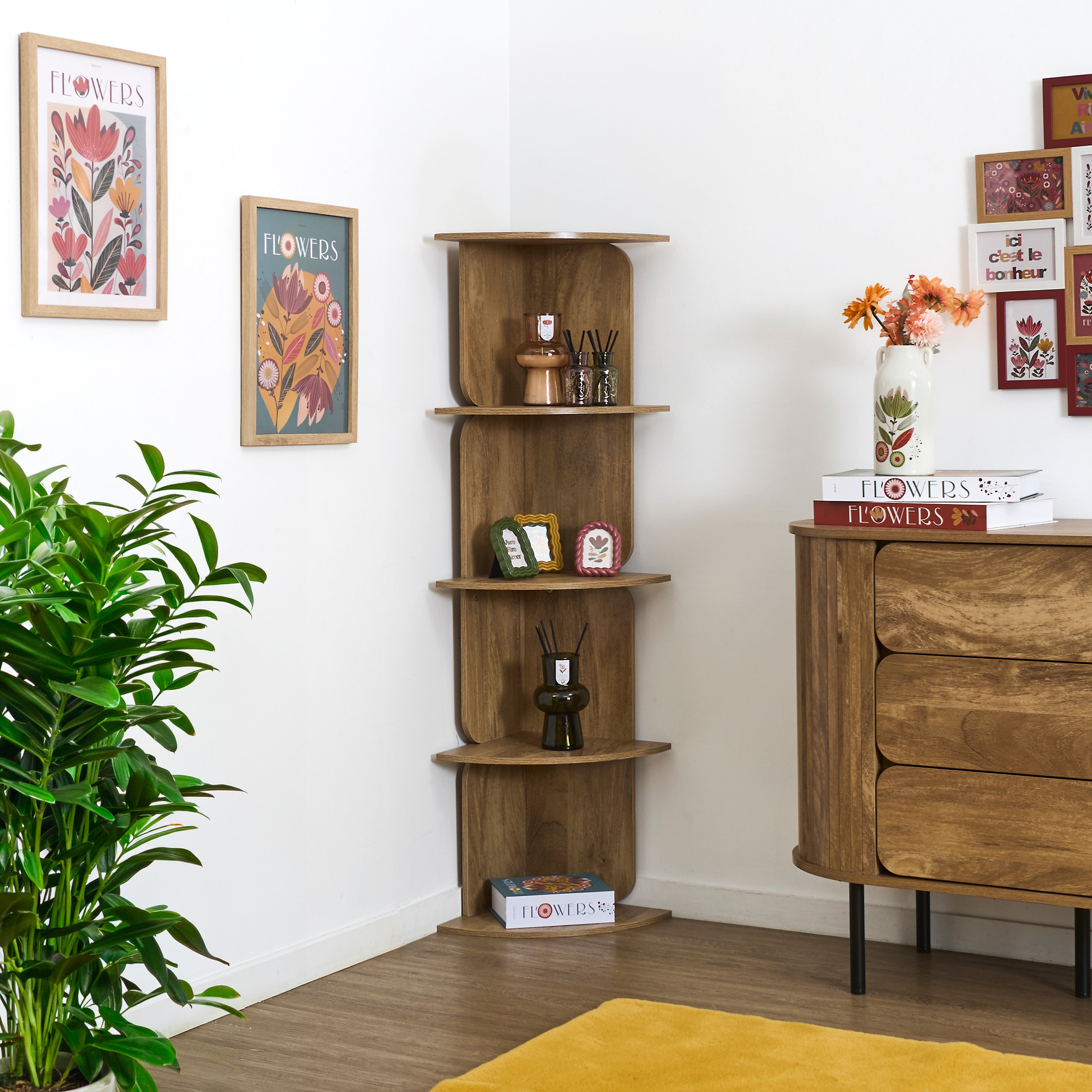 ETAGERE ANGLE 4 NIVEAUX HERITAGE