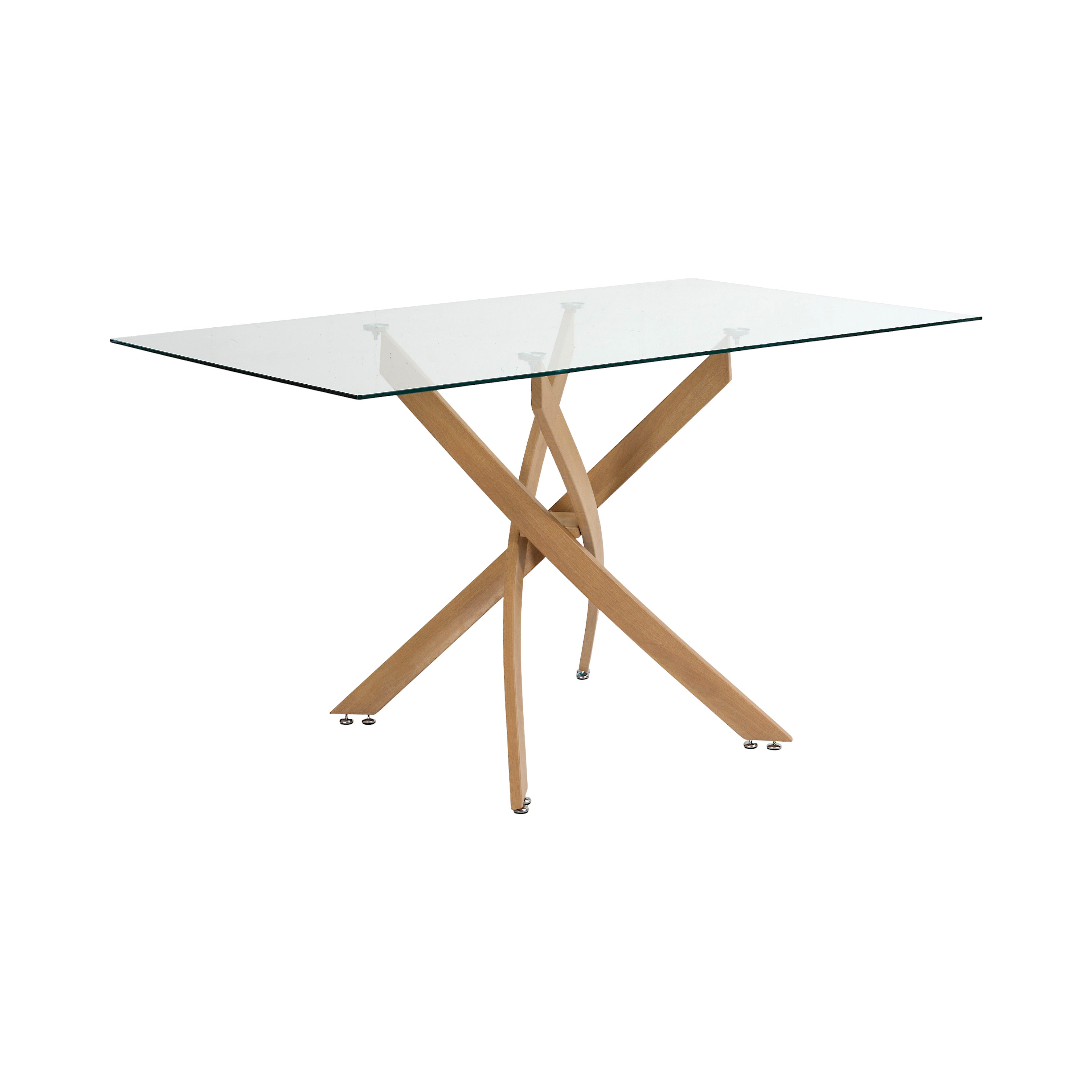 TABLE DE REPAS EN VERRE HERITAGE 140X80CM