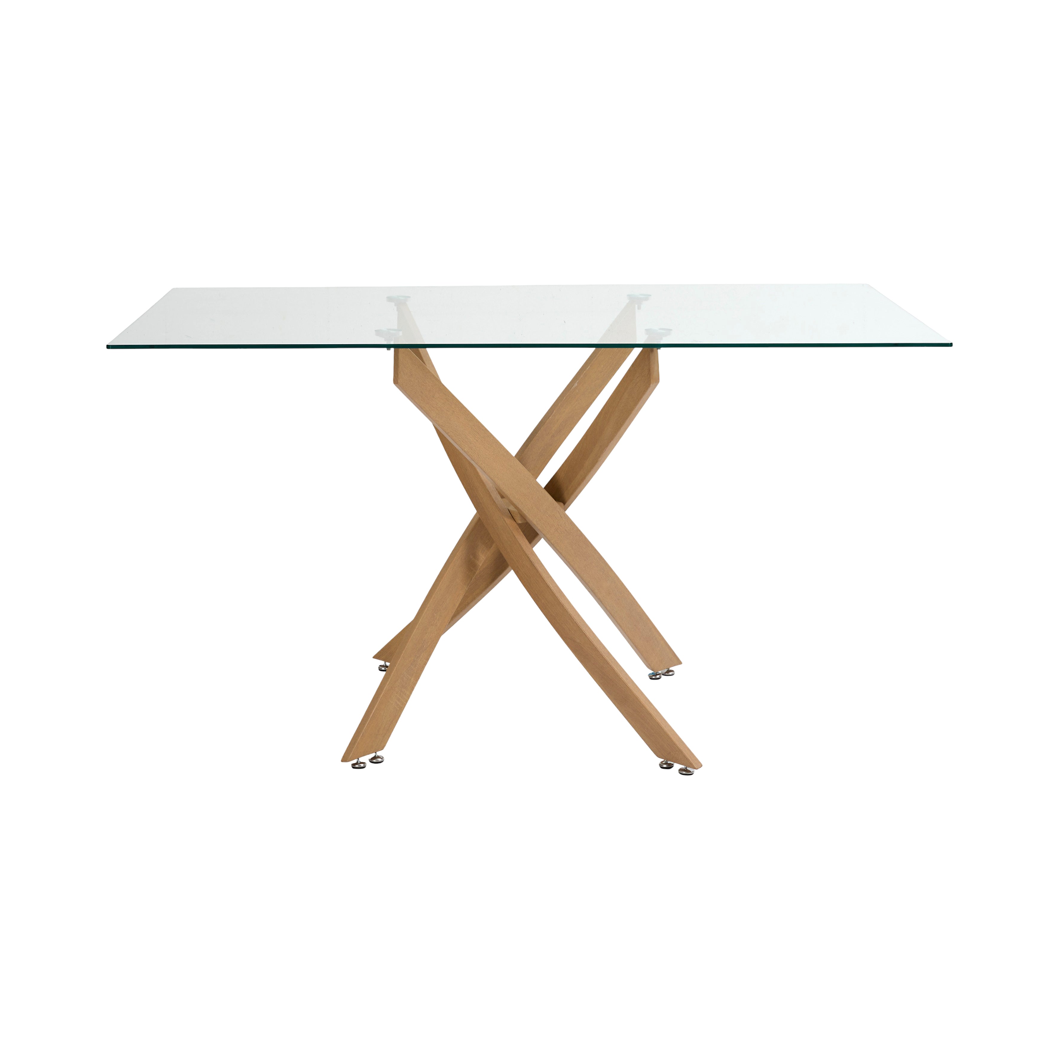 TABLE DE REPAS EN VERRE HERITAGE 140X80CM