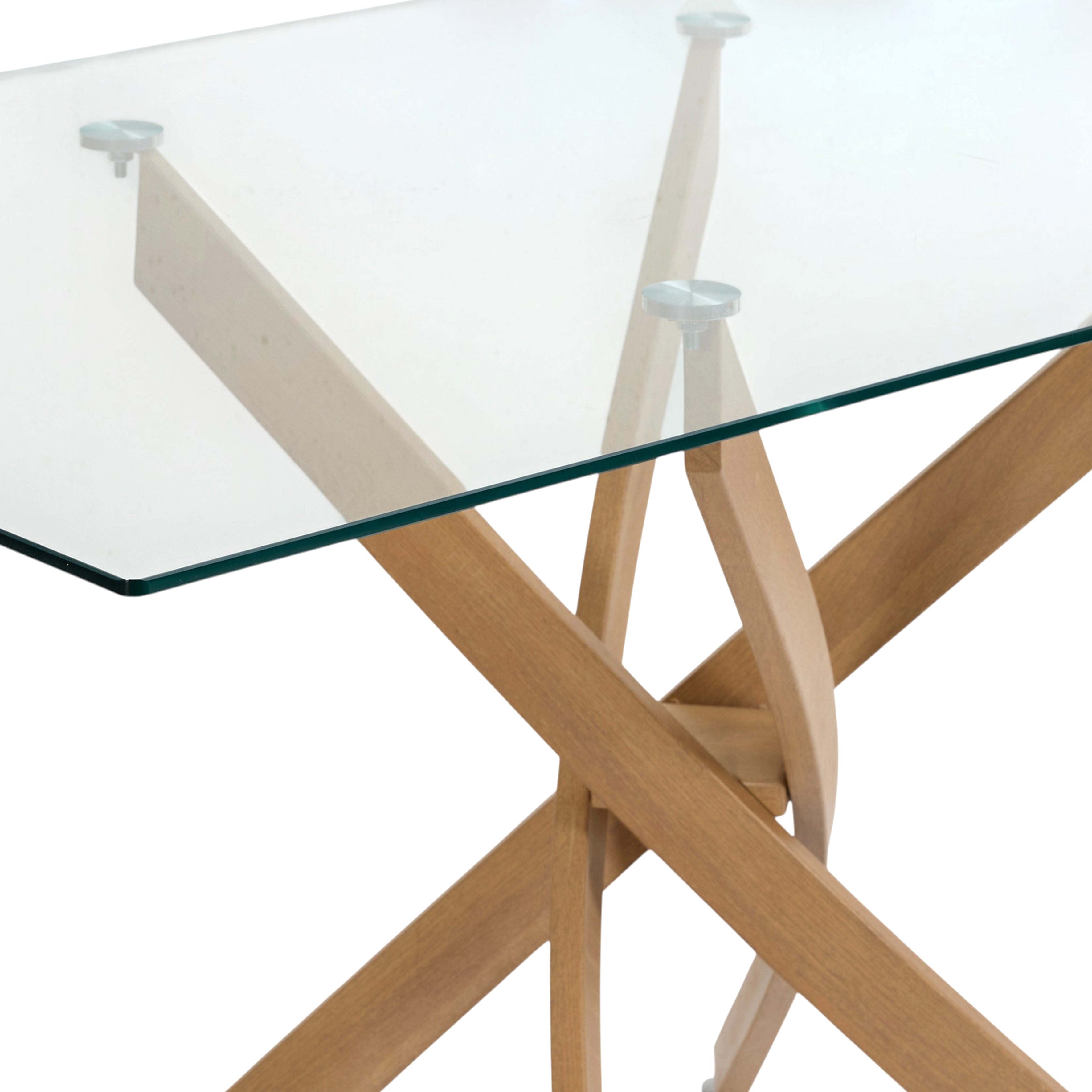 TABLE DE REPAS EN VERRE HERITAGE 140X80CM