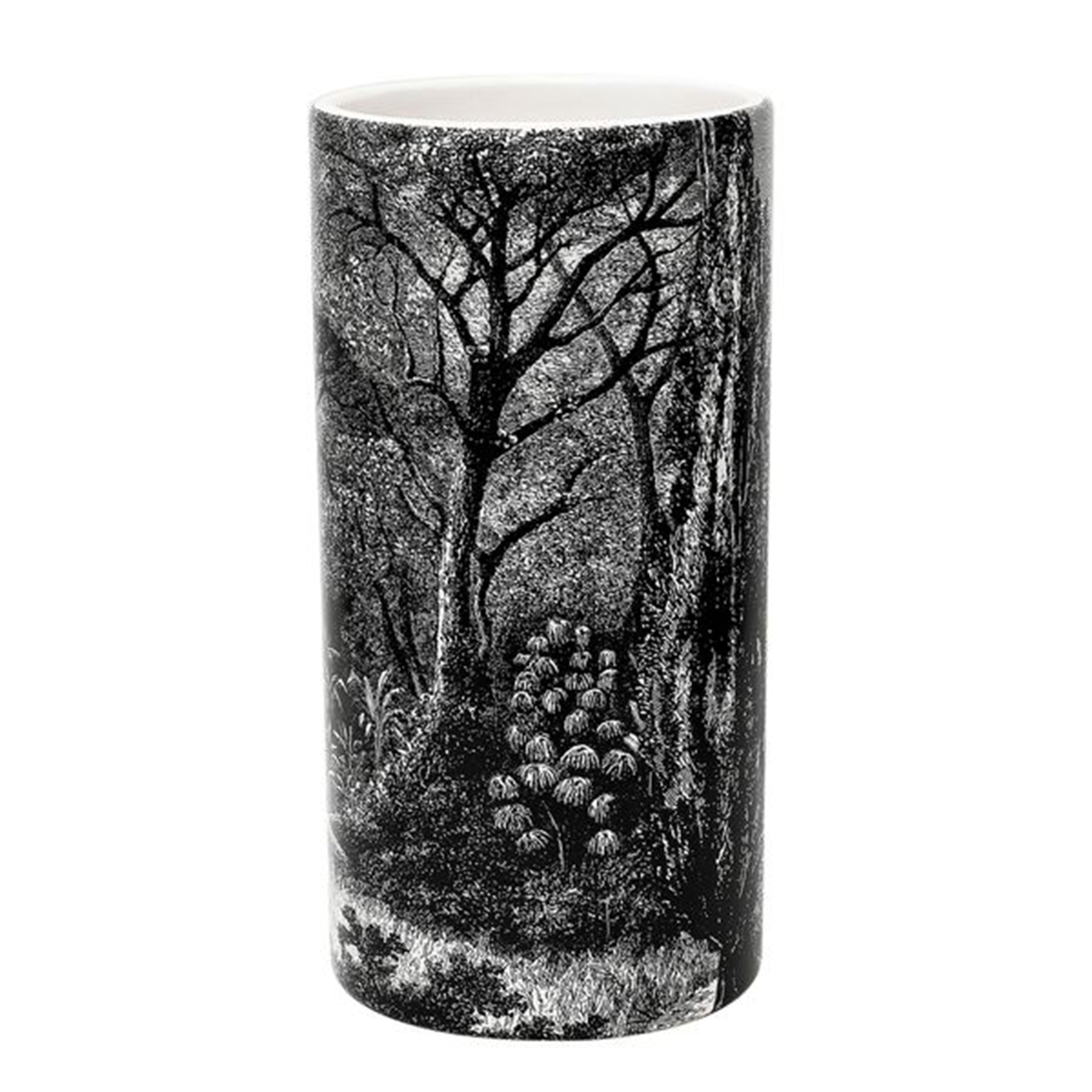 VASE CERAMIQUE CYLINDRE BLACK FOREST H25CM