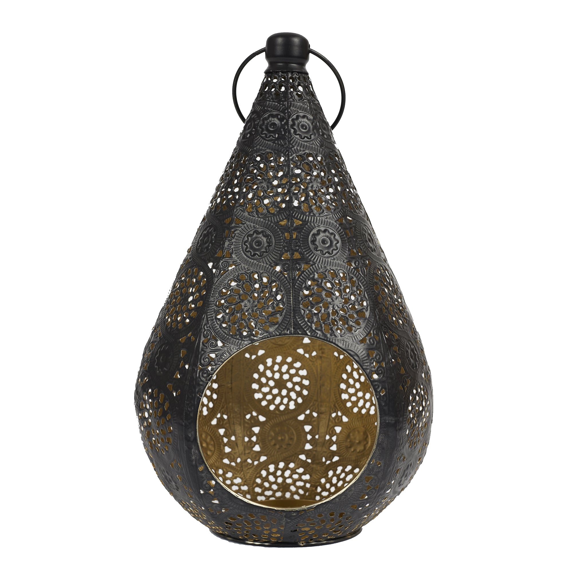 LANTERNE EN METAL AJOURE MIRAGE H33CM